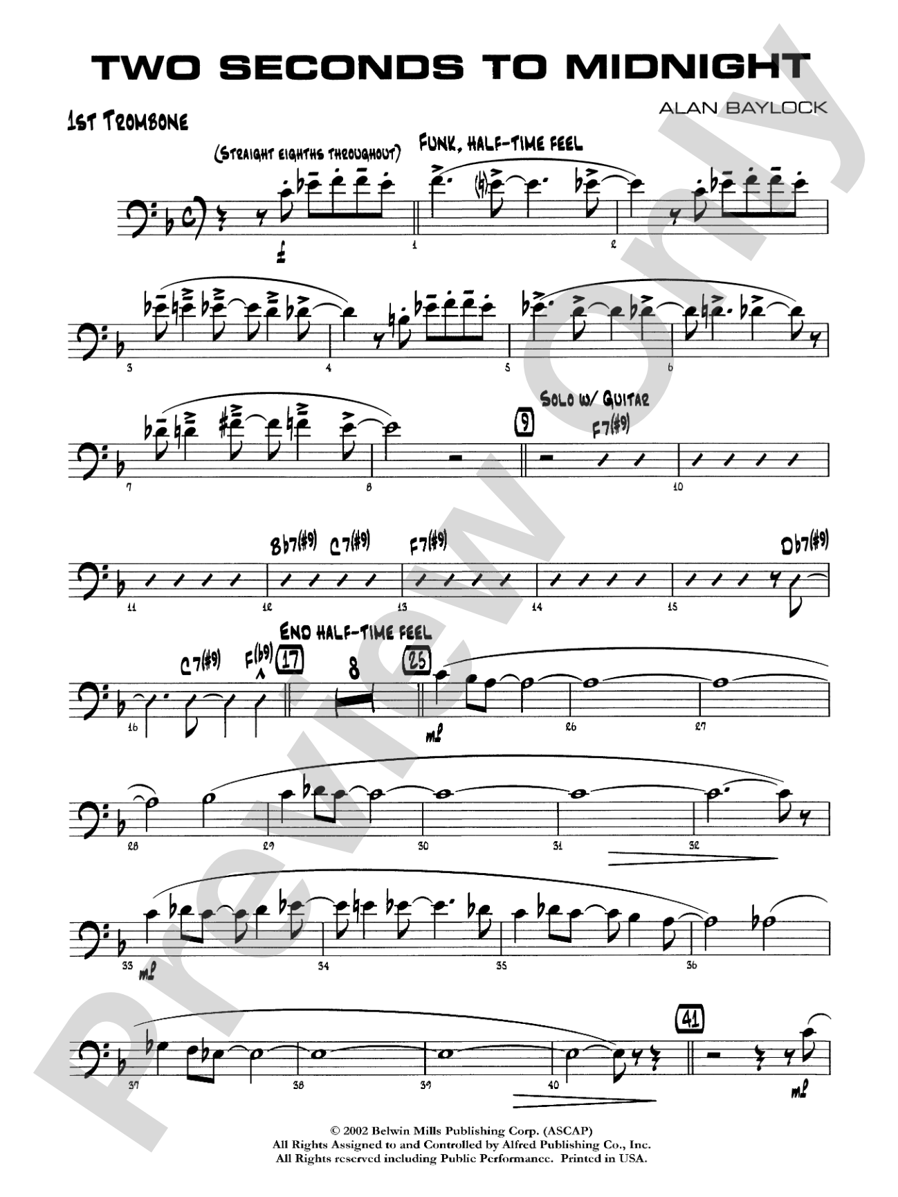 Two Seconds to Midnight: 1st Trombone