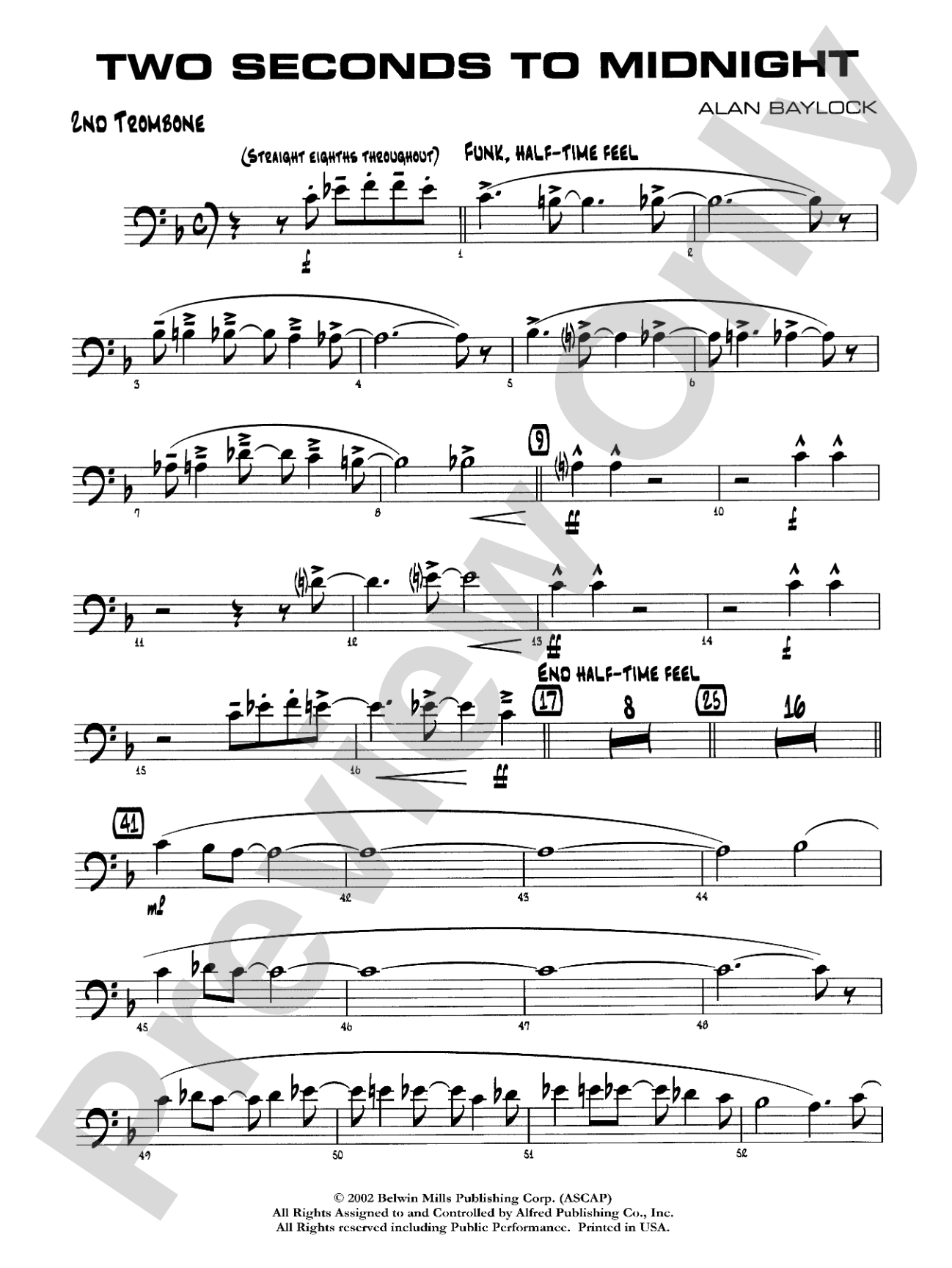 Two Seconds to Midnight: 2nd Trombone