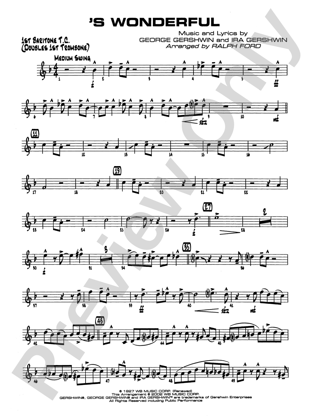 'S Wonderful: Baritone T.C.