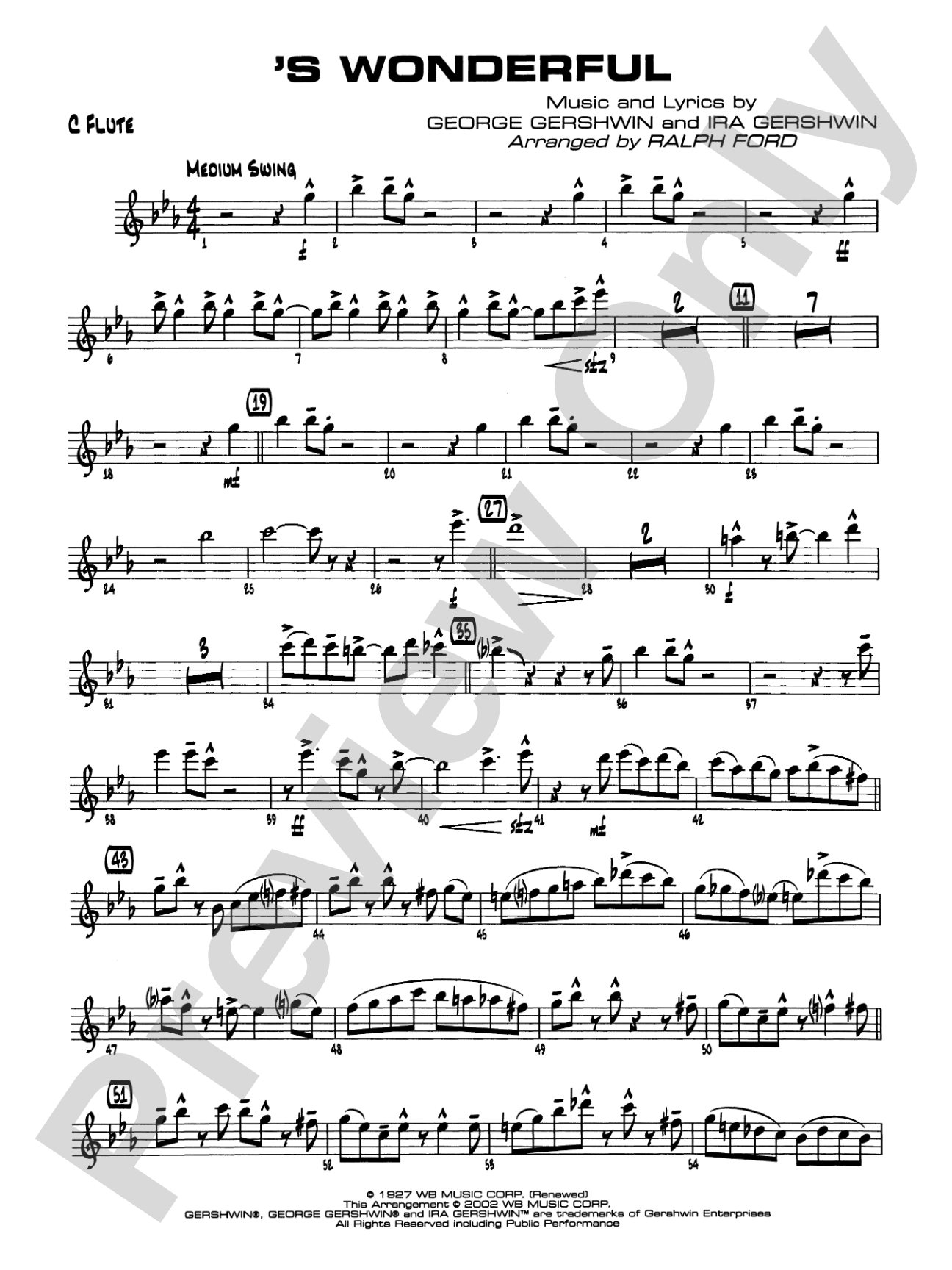'S Wonderful: Flute