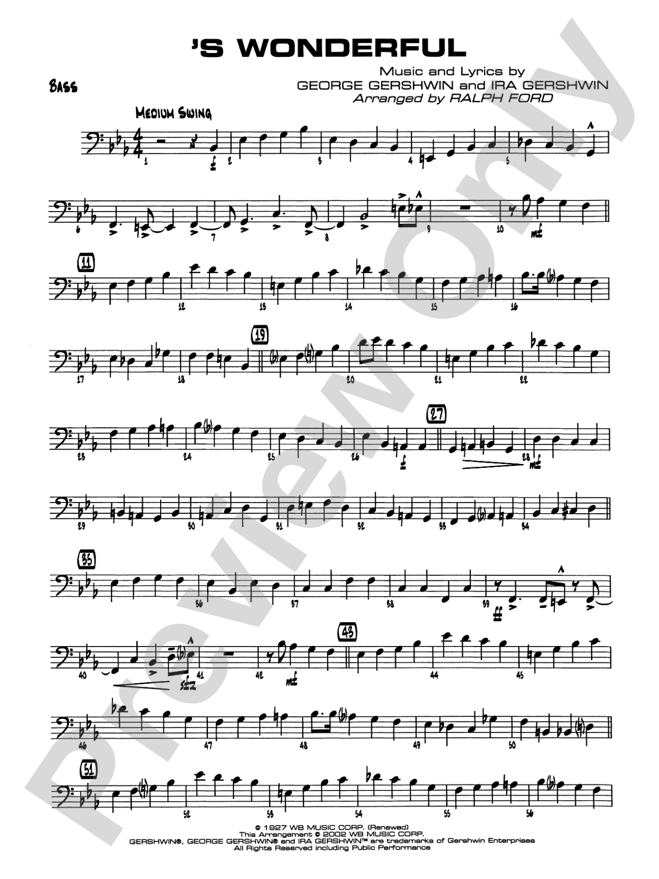 'S Wonderful: String Bass