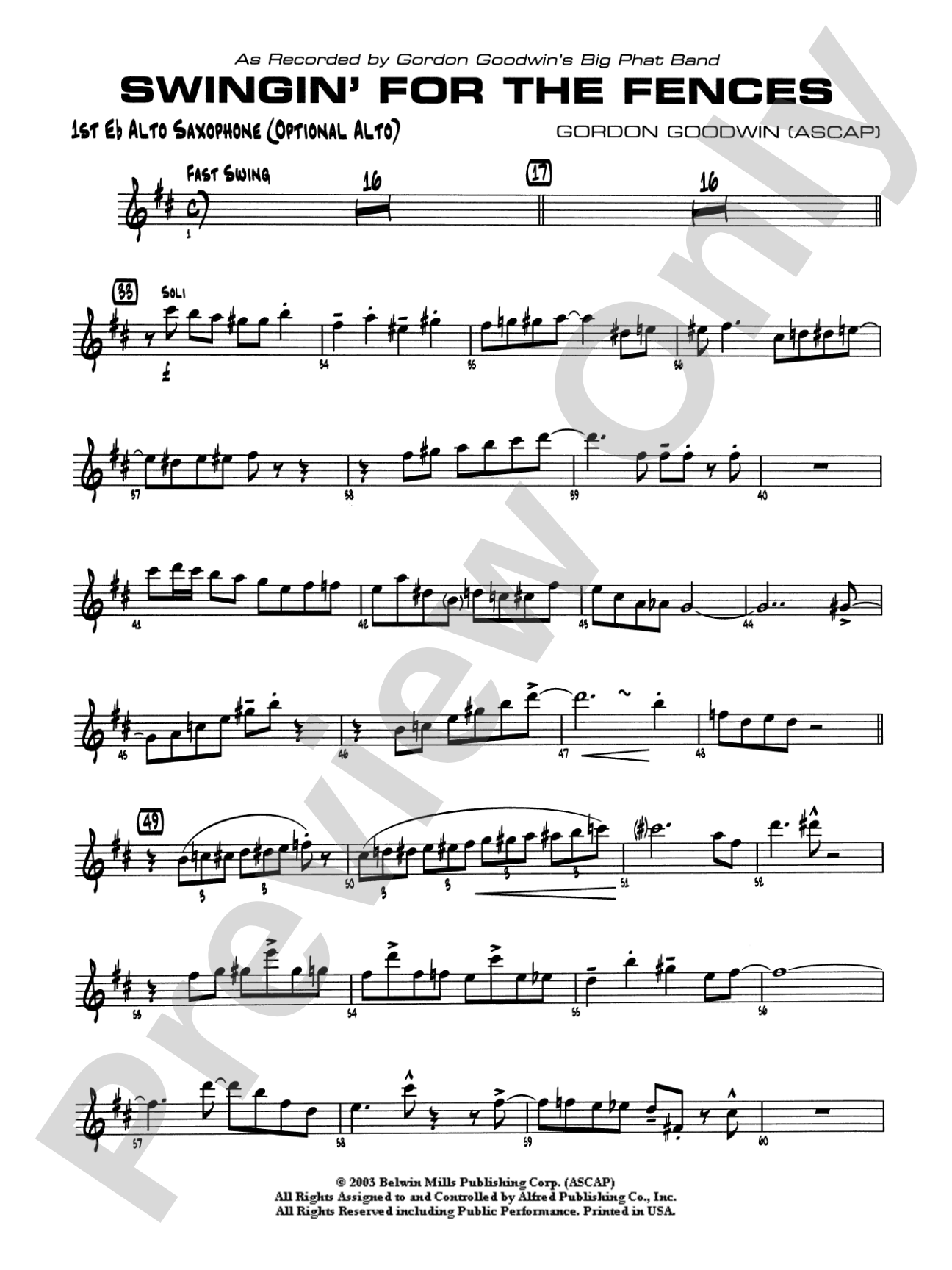 Swingin' for the Fences: E-flat Alto Saxophone