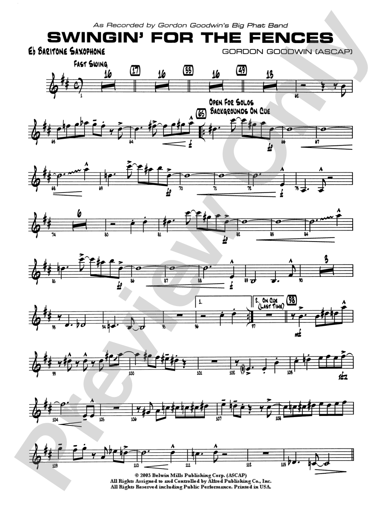 Swingin' for the Fences: E-flat Baritone Saxophone