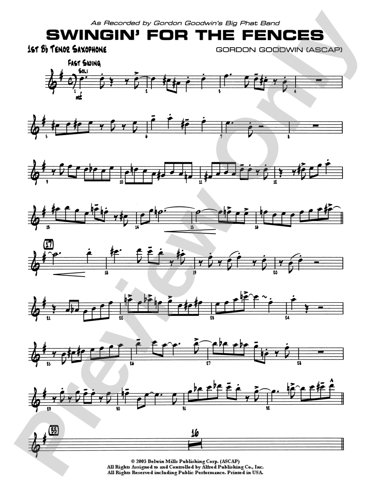 Swingin' for the Fences: B-flat Tenor Saxophone