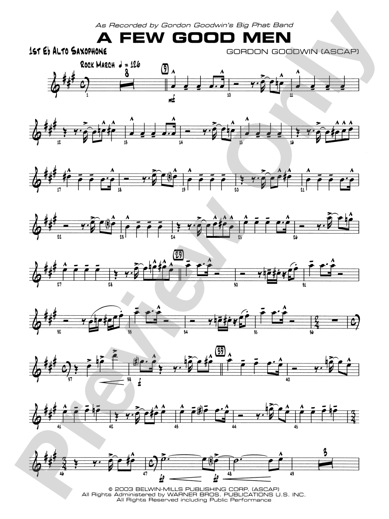 A Few Good Men: E-flat Alto Saxophone
