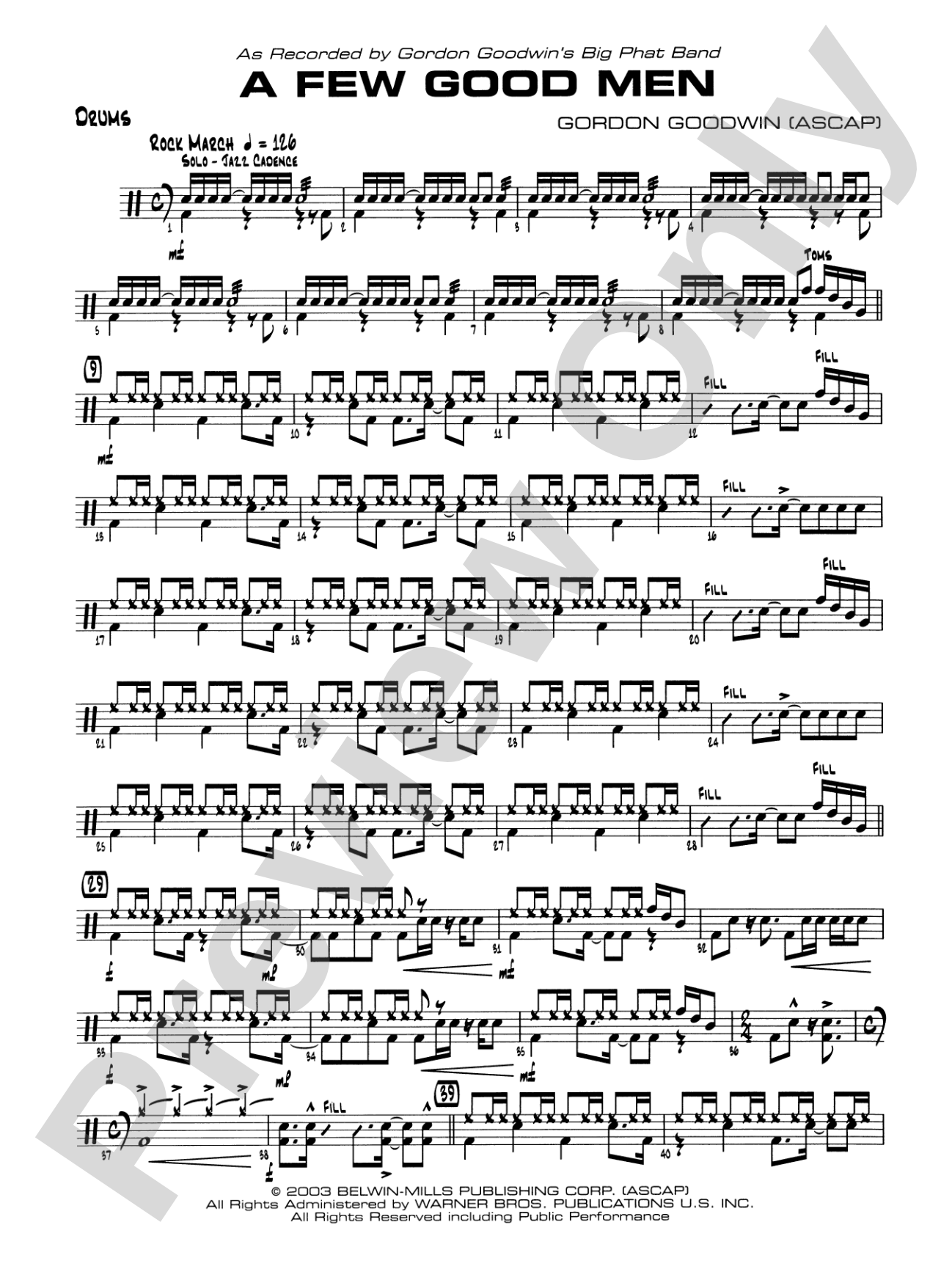 A Few Good Men: Drums