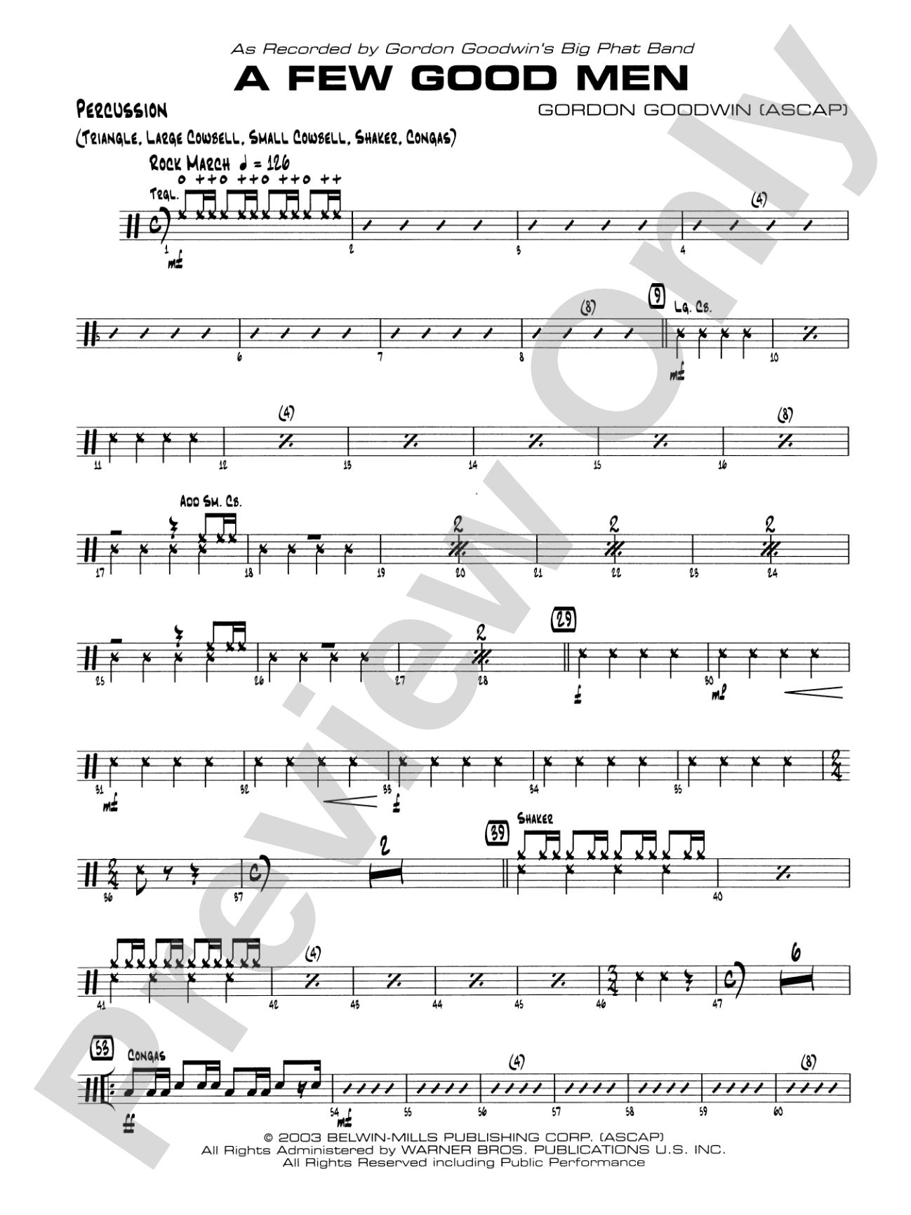 A Few Good Men: 1st Percussion