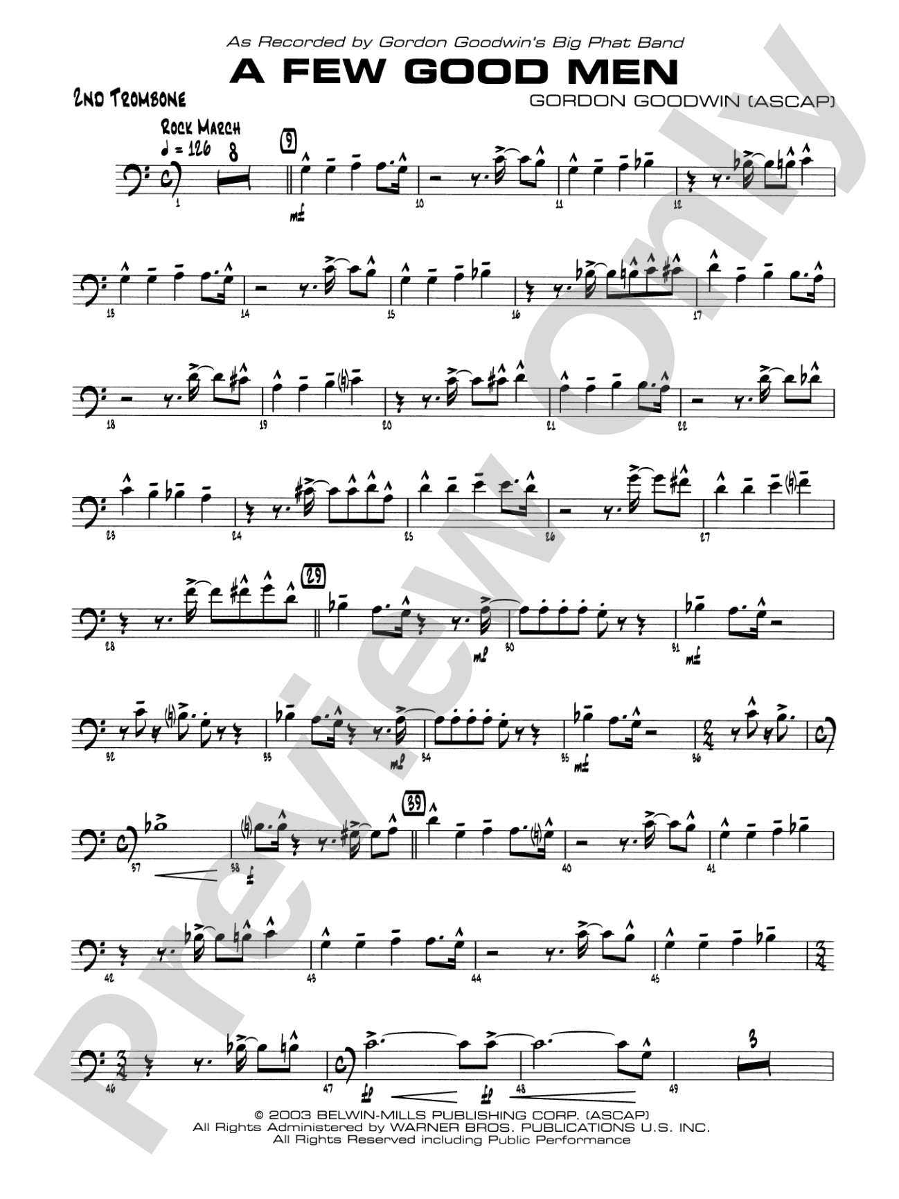 A Few Good Men: 2nd Trombone