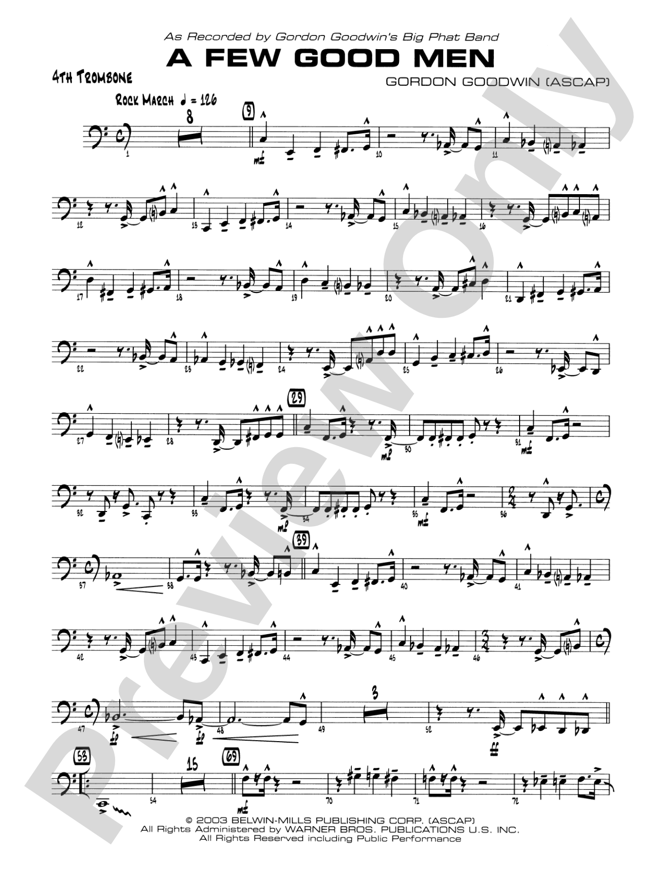 A Few Good Men: 4th Trombone