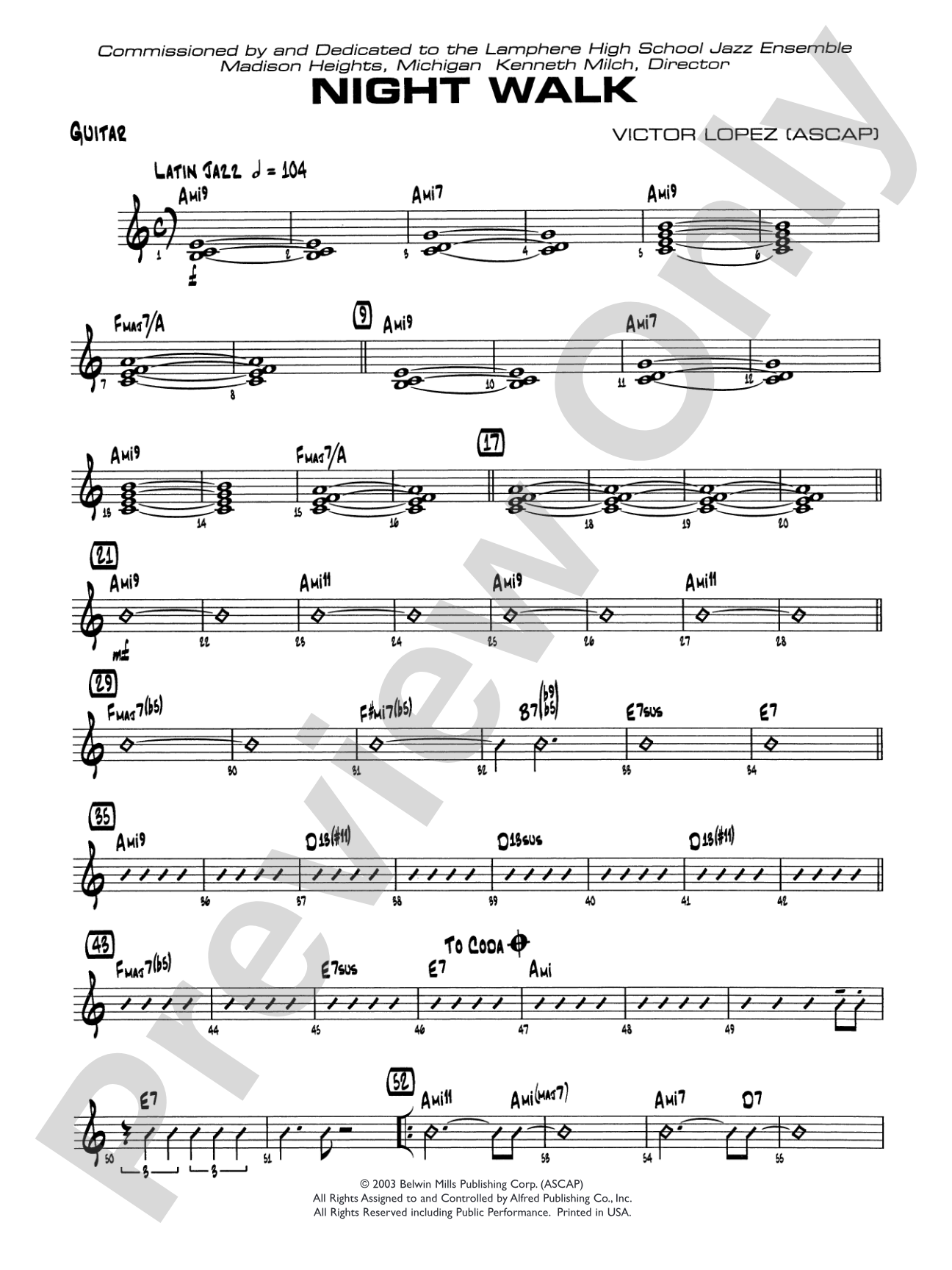 Night Walk: Guitar