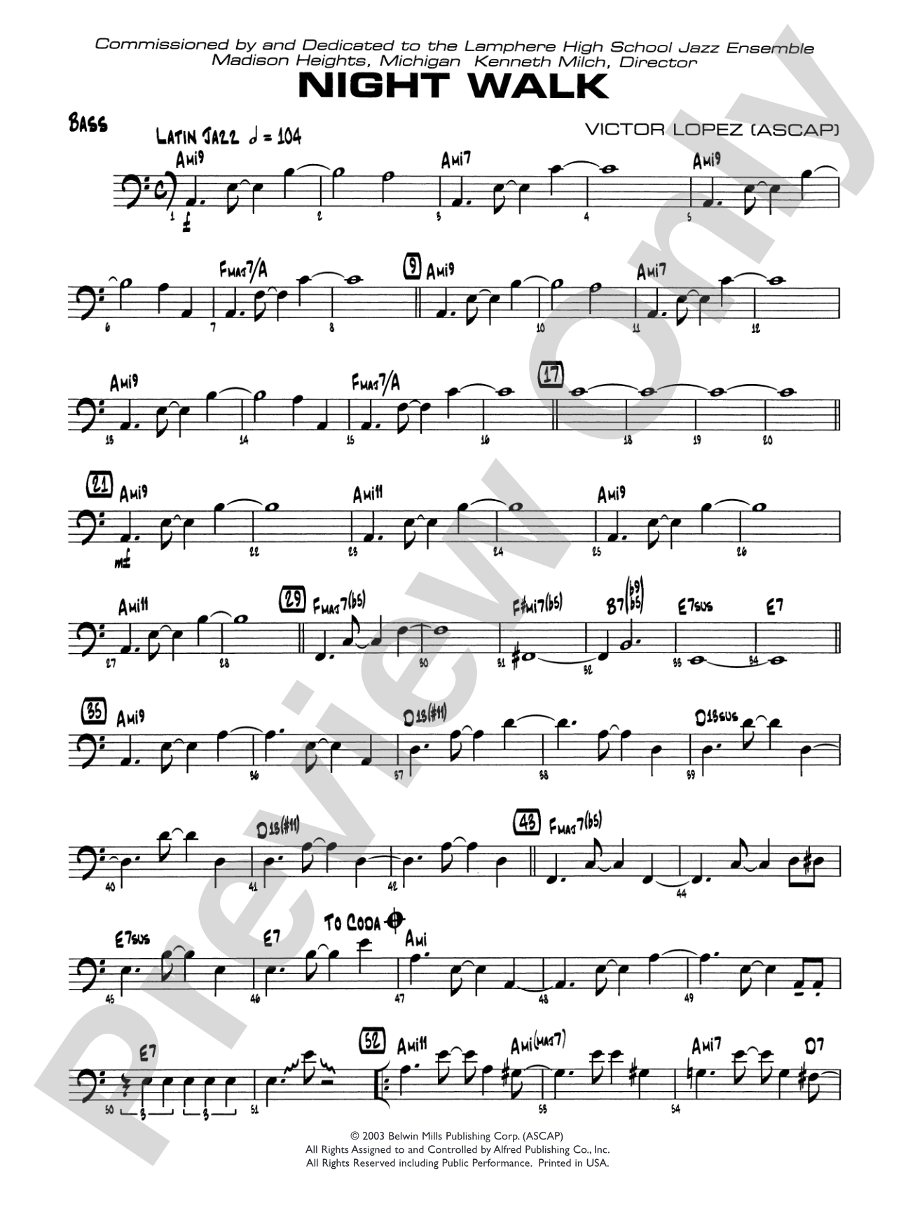 Night Walk: String Bass