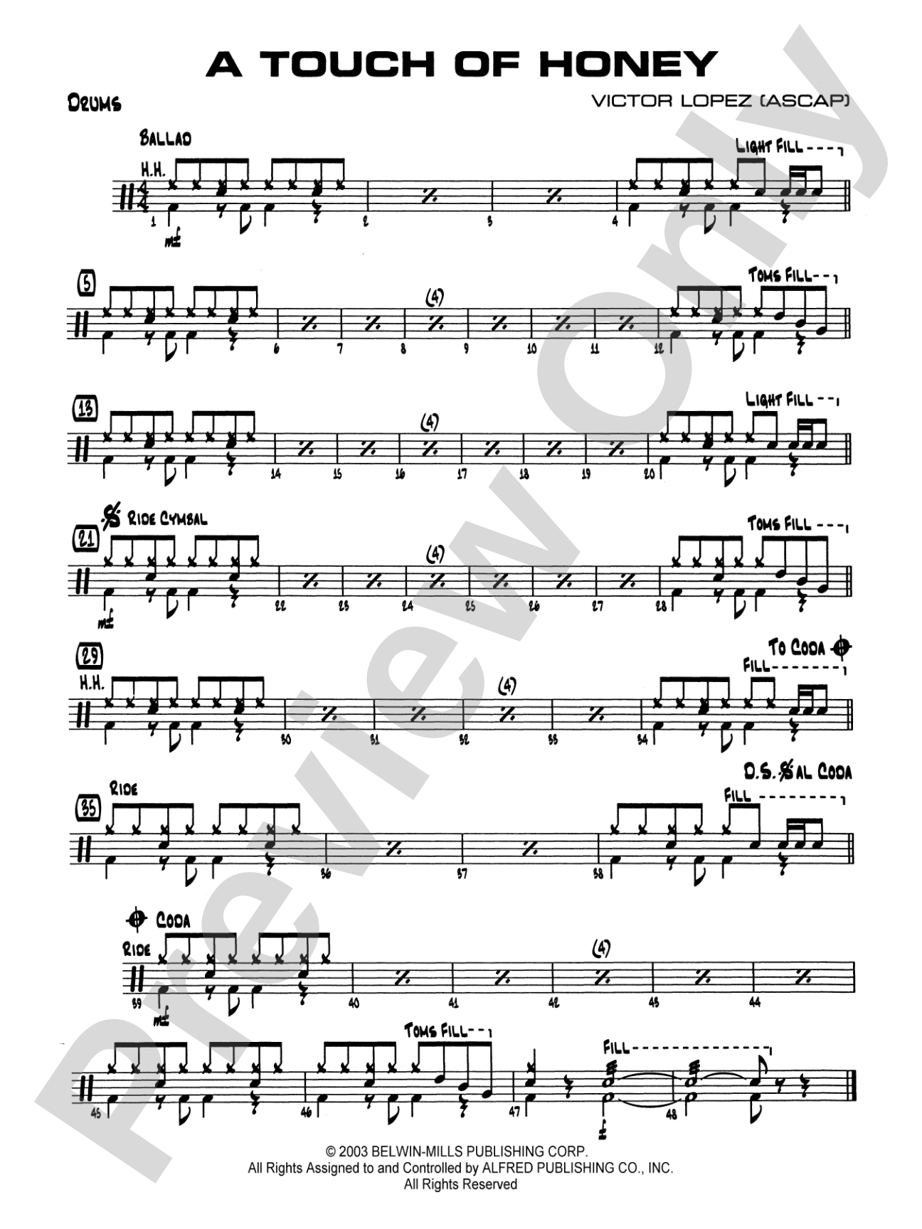 A Touch of Honey: Drums