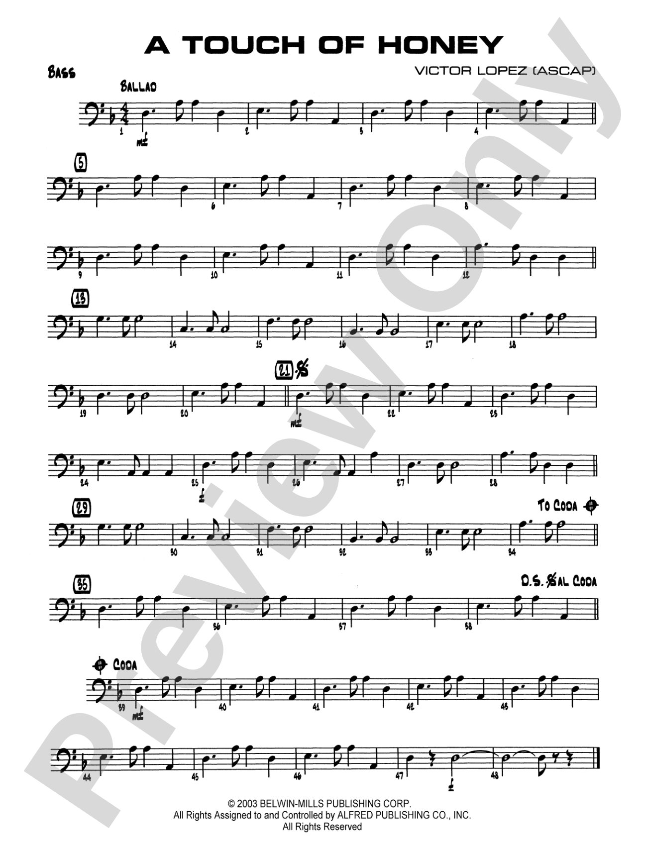A Touch of Honey: String Bass