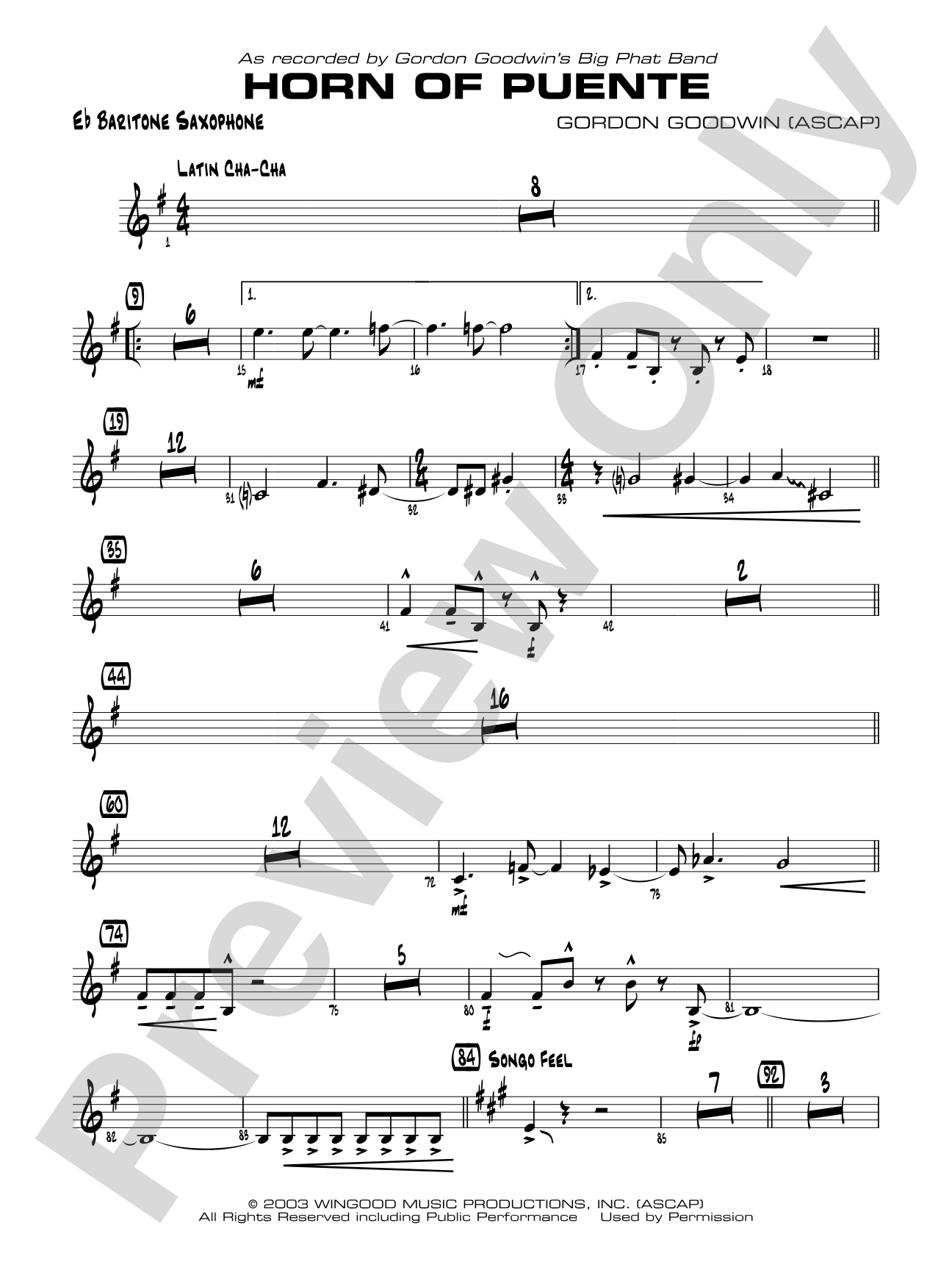 Horn of Puente: E-flat Baritone Saxophone