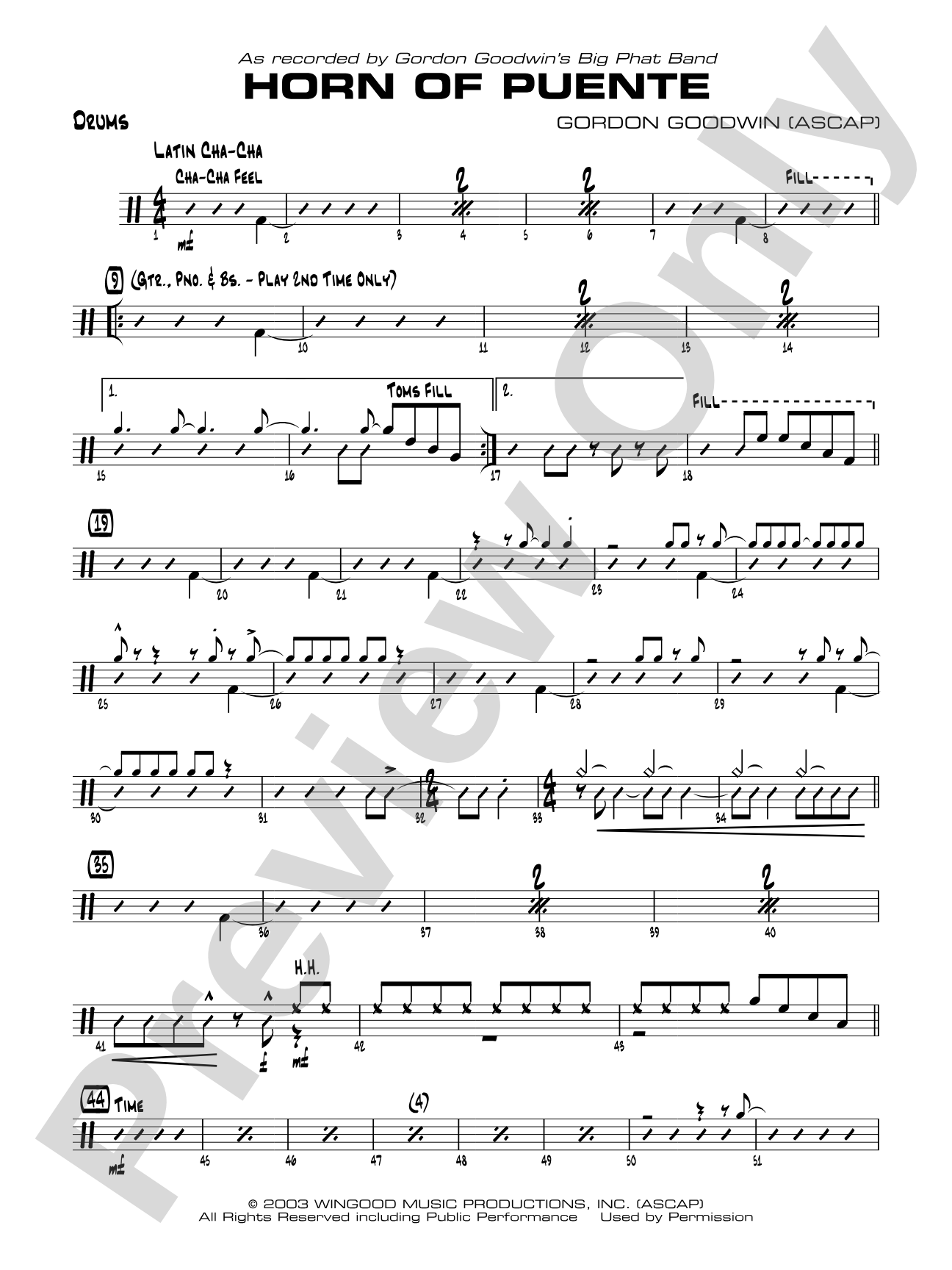 Horn of Puente: Drums