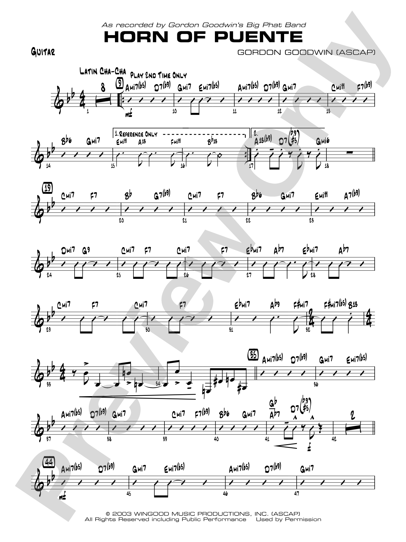 Horn of Puente: Guitar