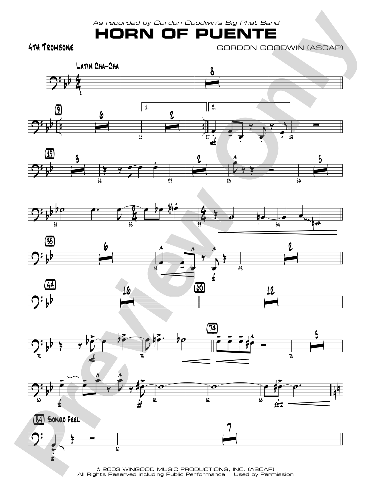 Horn of Puente: 4th Trombone