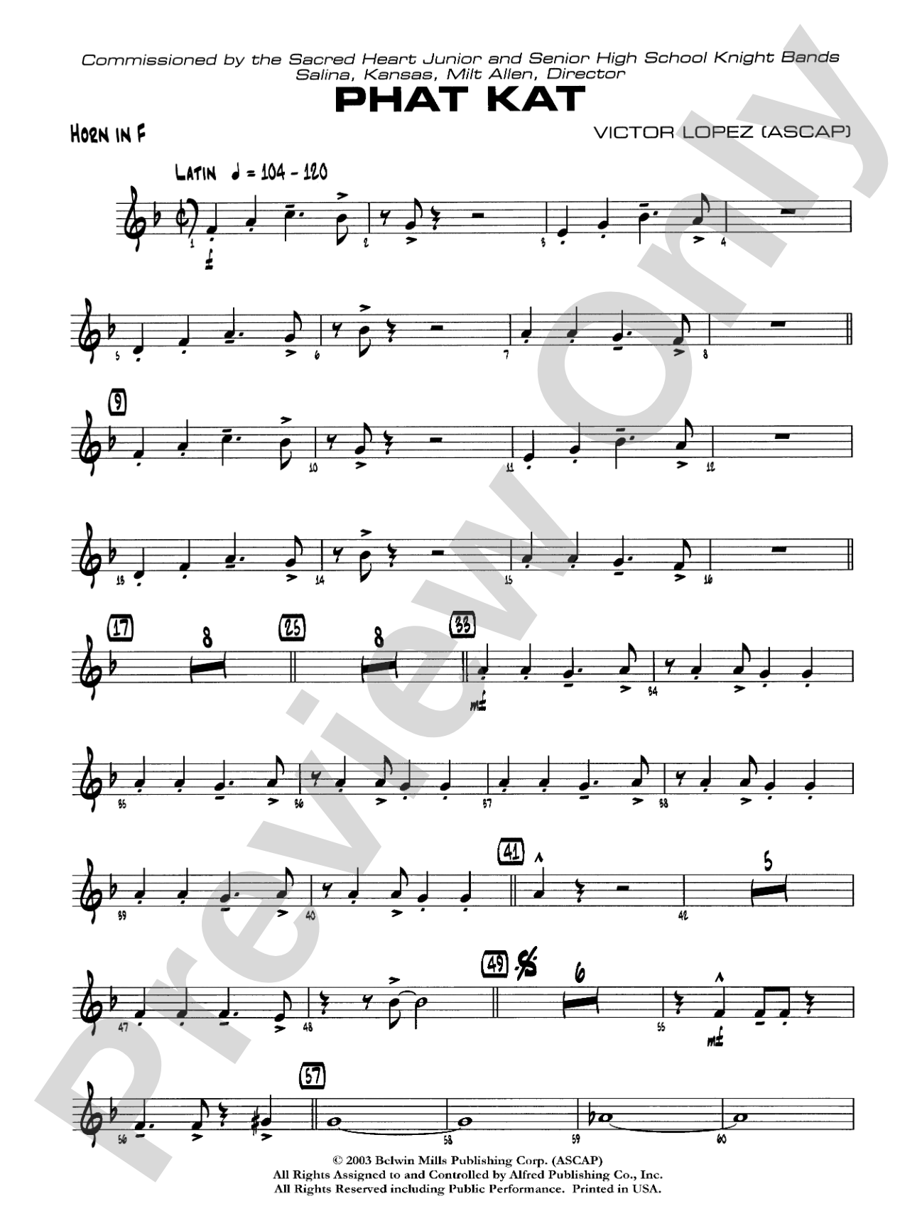 Phat Kat: 1st F Horn