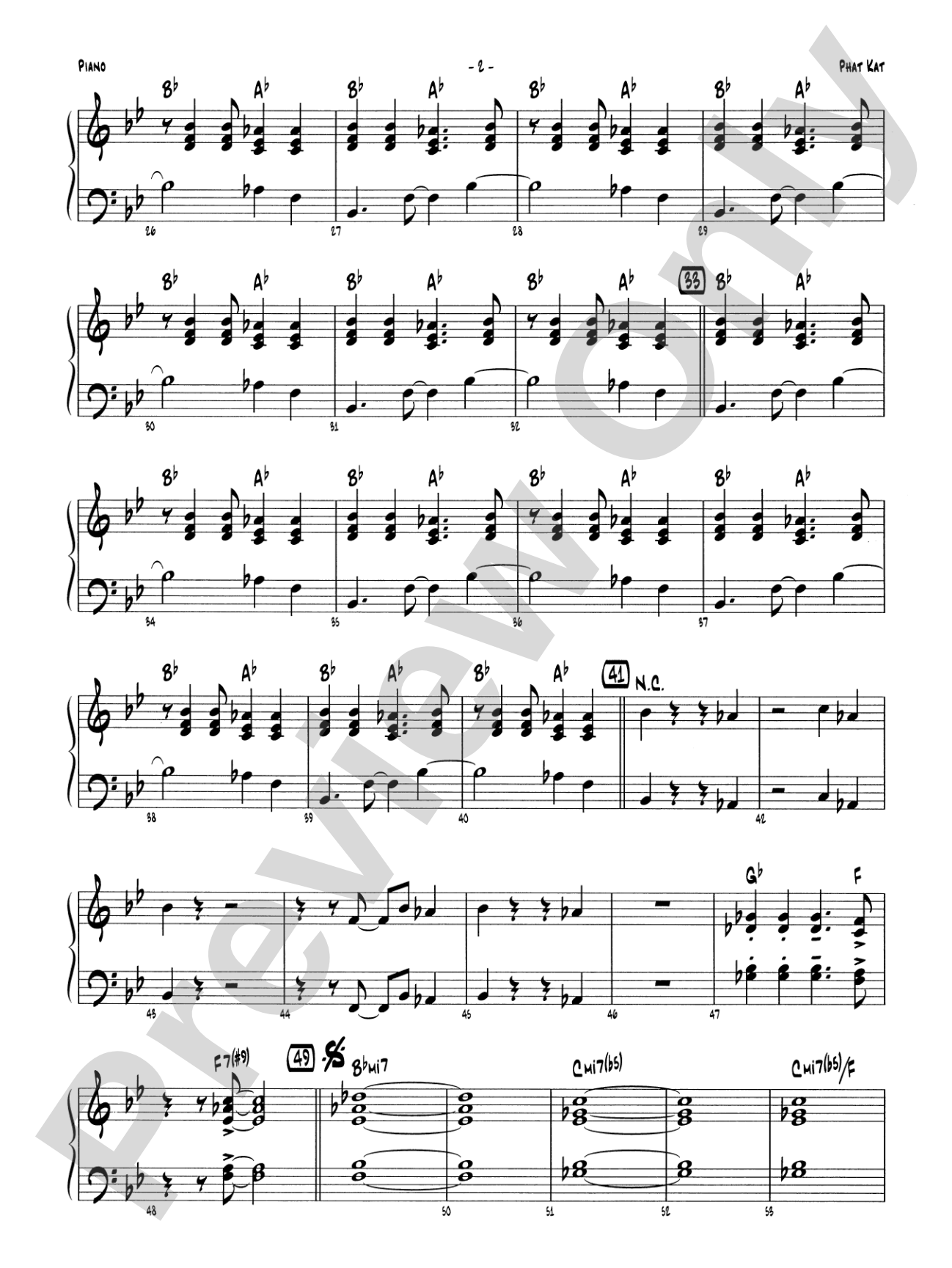 Phat Kat: Piano Accompaniment