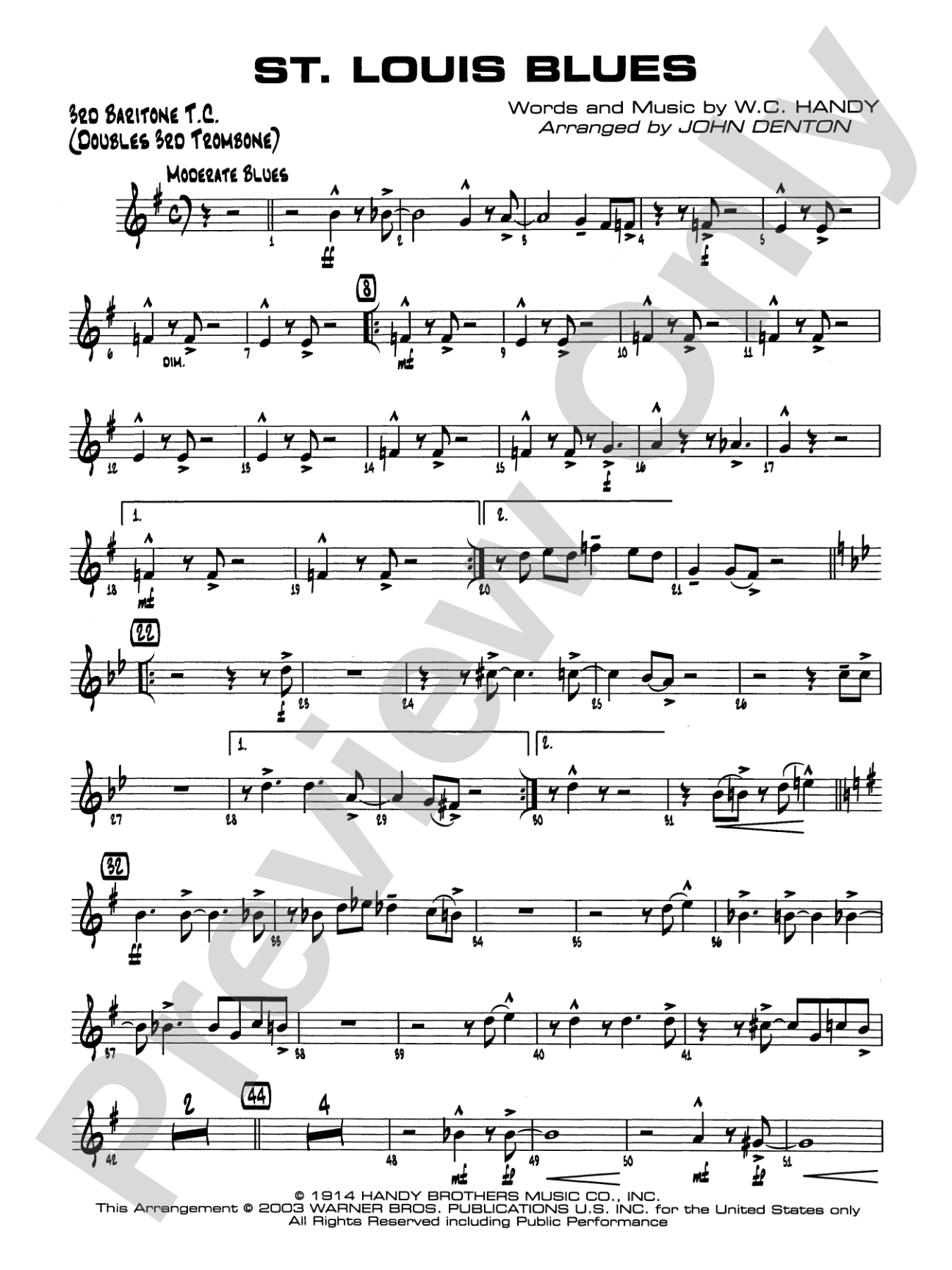 St. Louis Blues: 3rd Baritone T.C.