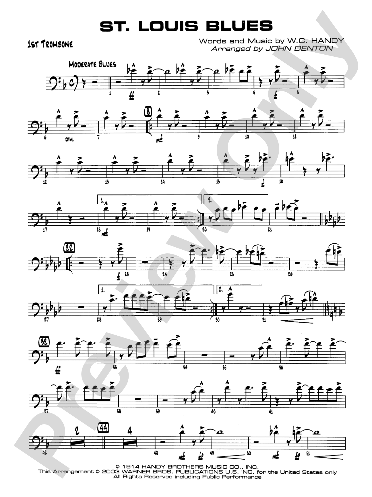 St. Louis Blues: 1st Trombone