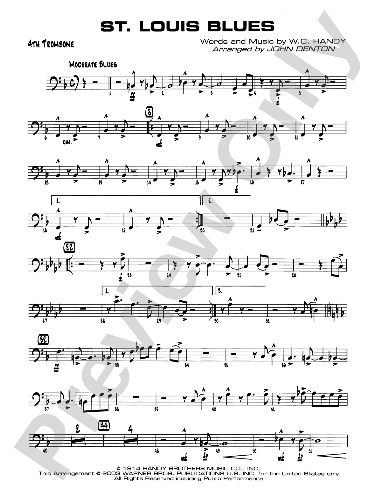 St. Louis Blues: 4th Trombone