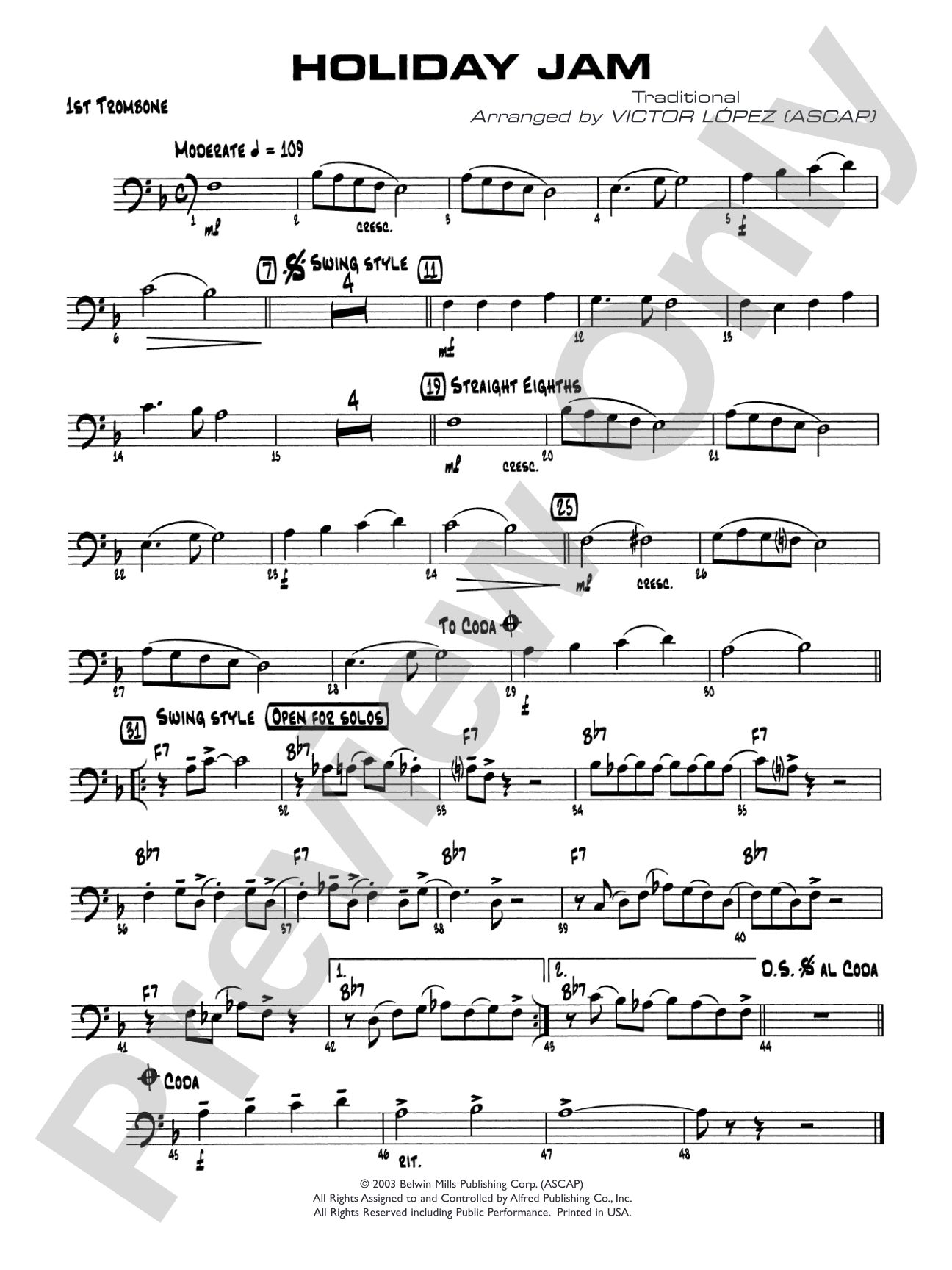 Holiday Jam: 1st Trombone