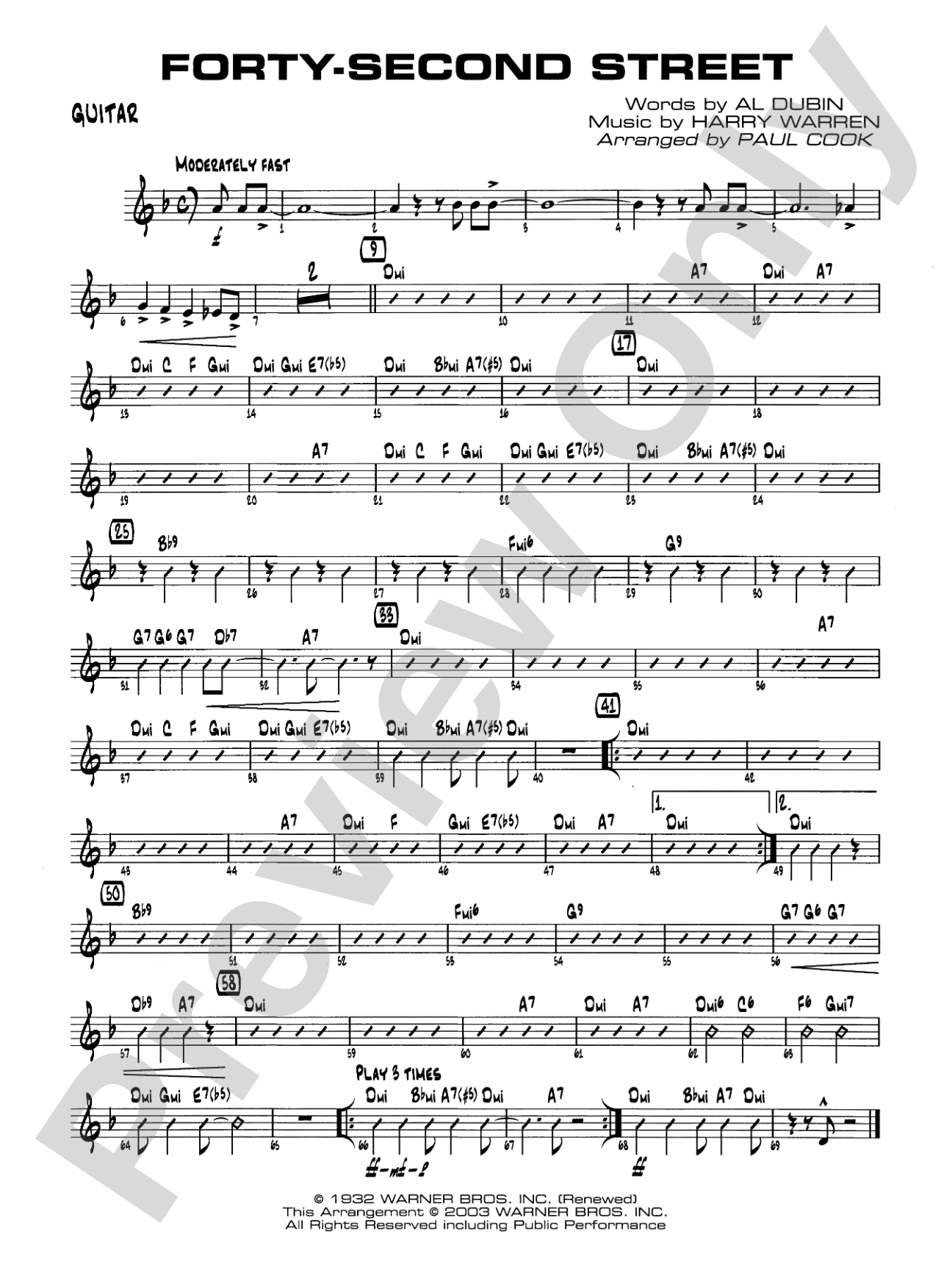 Forty-Second Street: Guitar