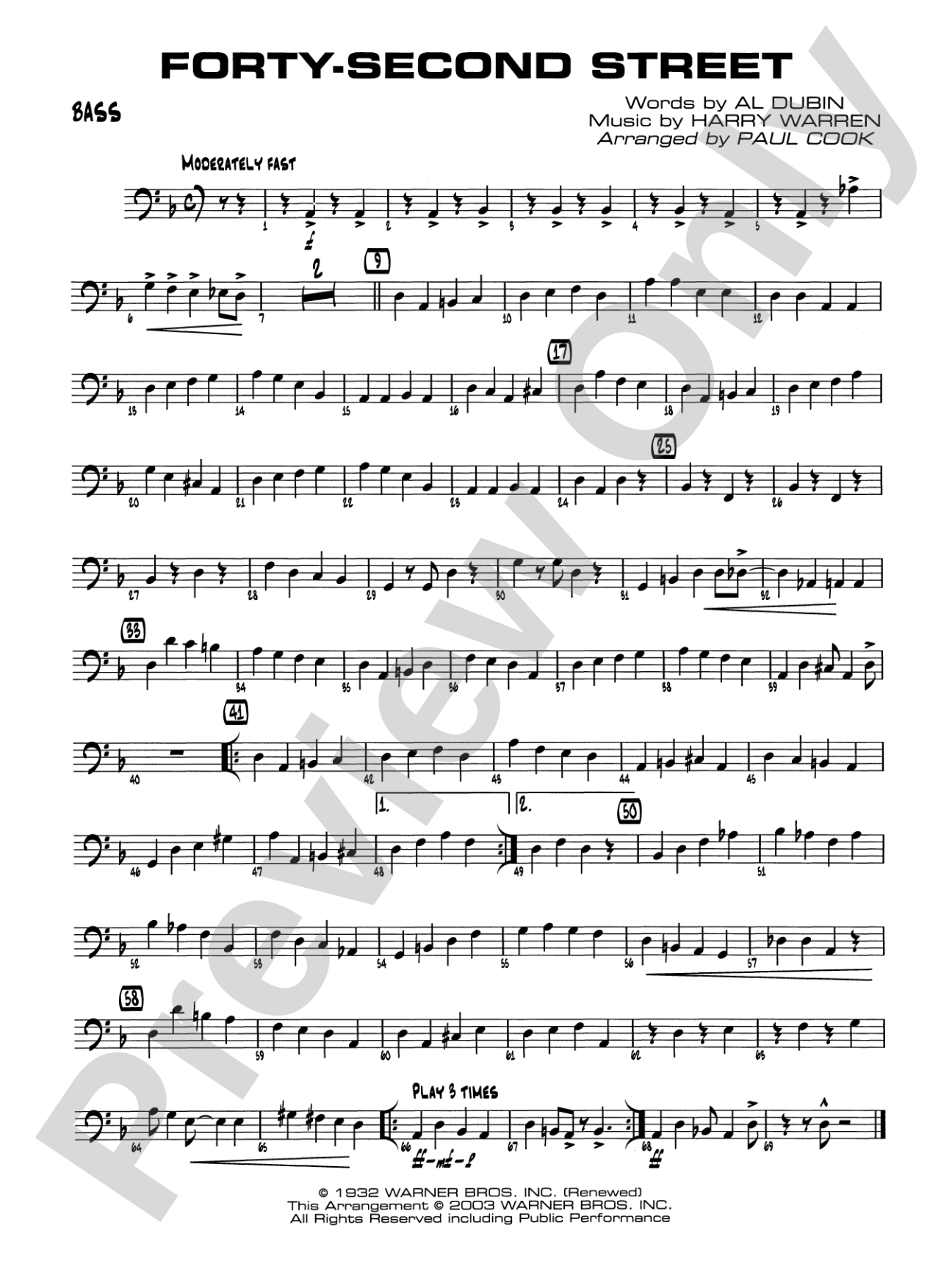 Forty-Second Street: String Bass