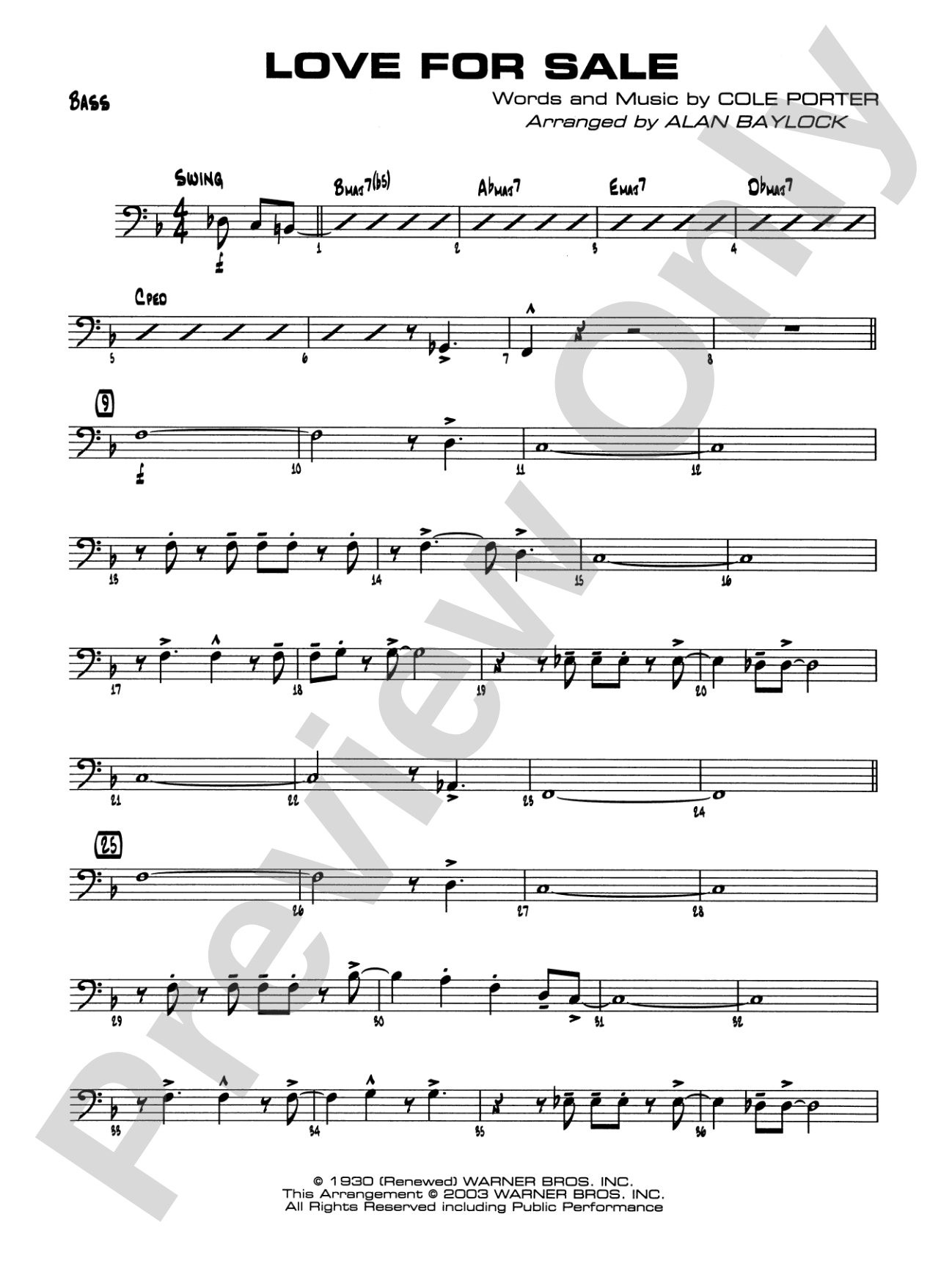 Love for Sale: String Bass