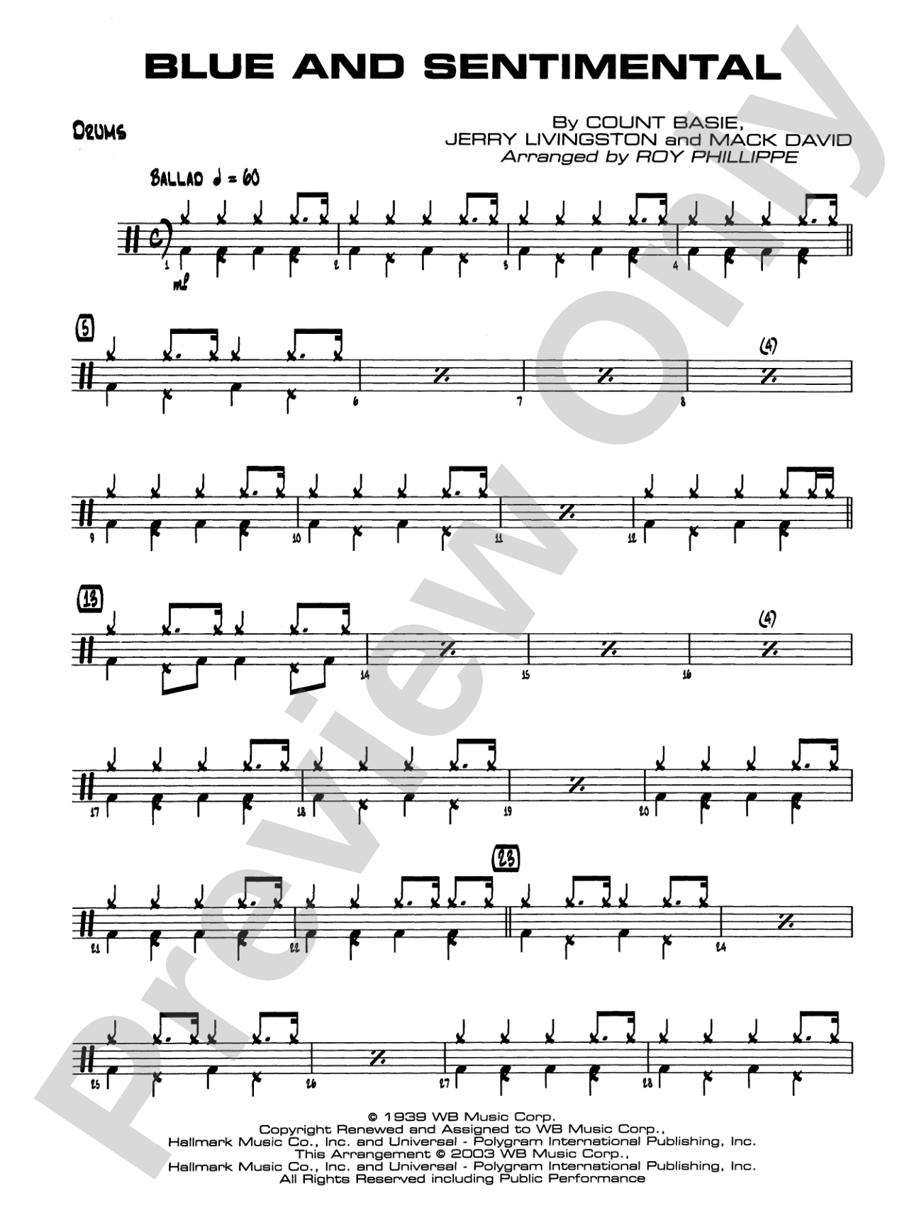 Blue and Sentimental: Drums
