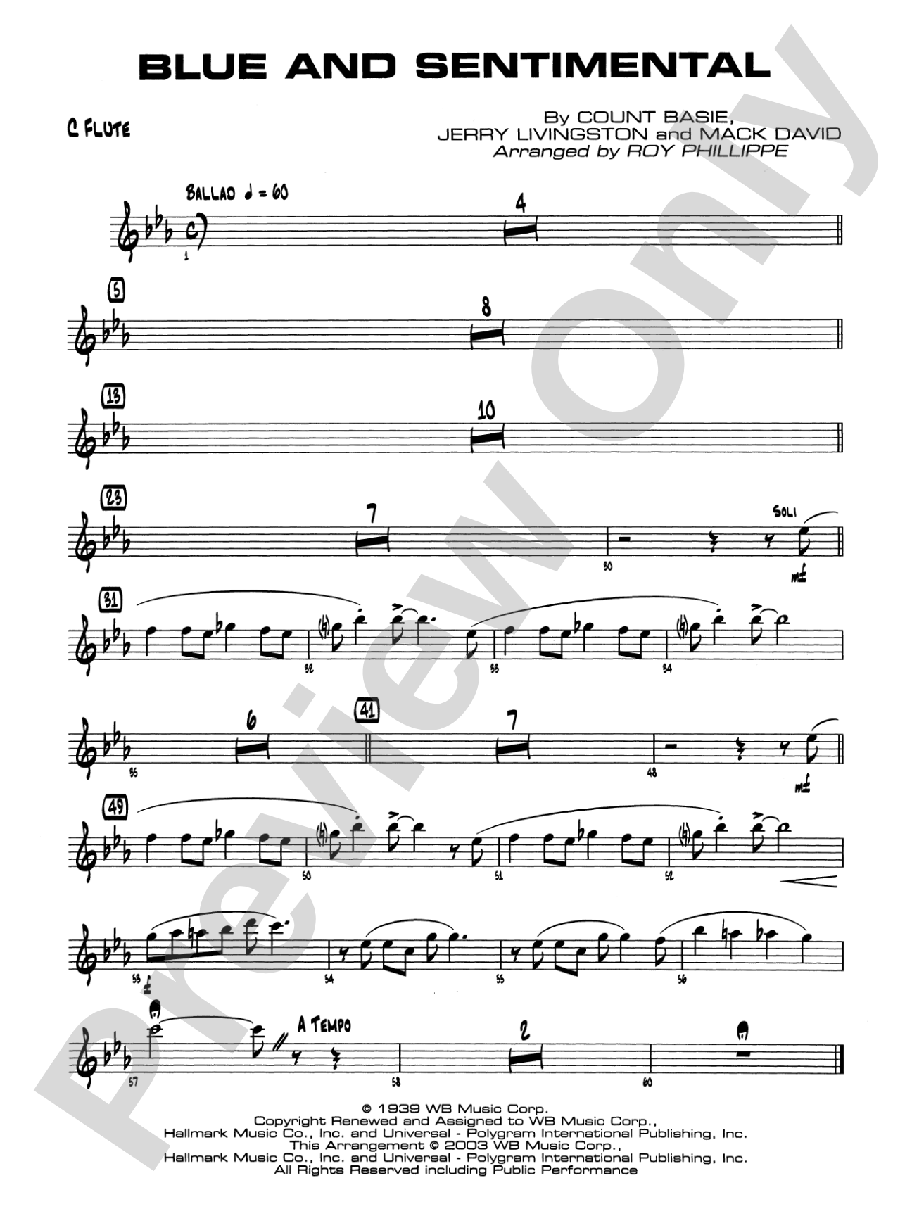 Blue and Sentimental: Flute