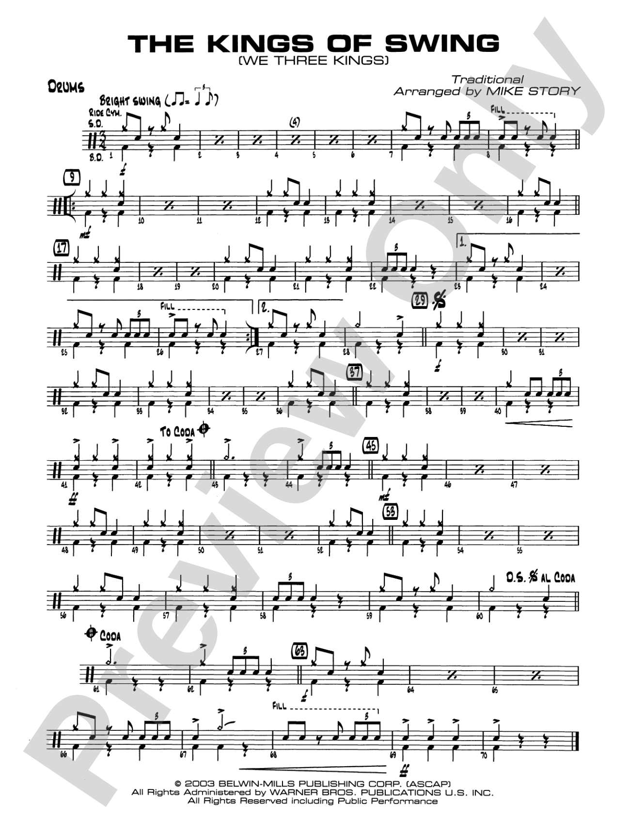The Kings of Swing (We Three Kings): Drums
