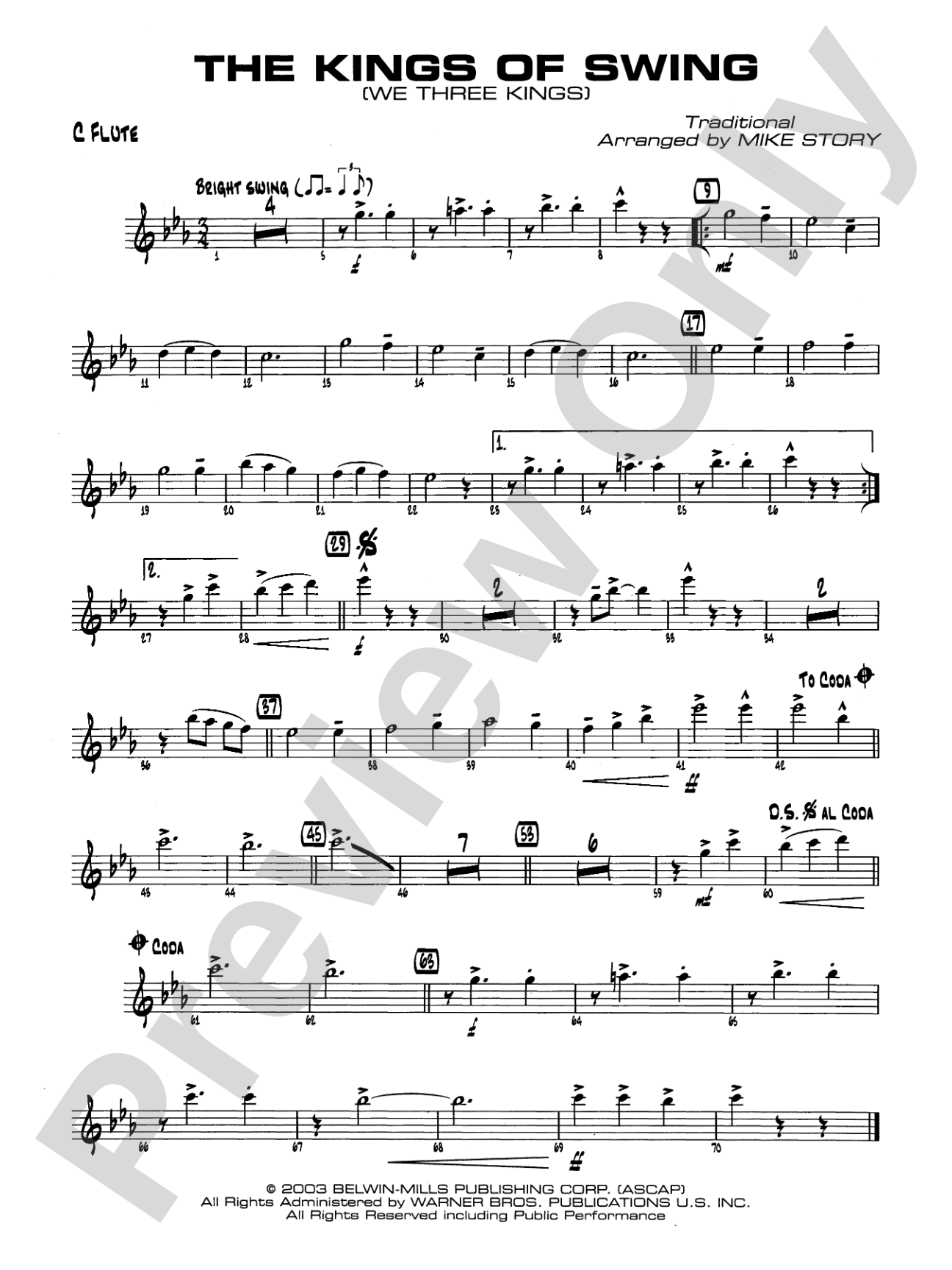 The Kings of Swing (We Three Kings): Flute