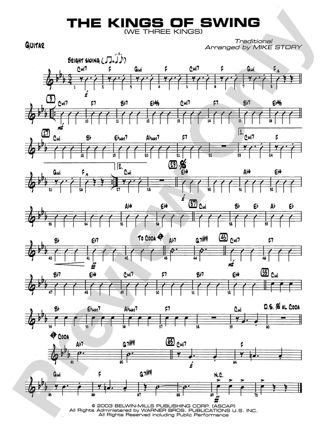 The Kings of Swing (We Three Kings): Guitar