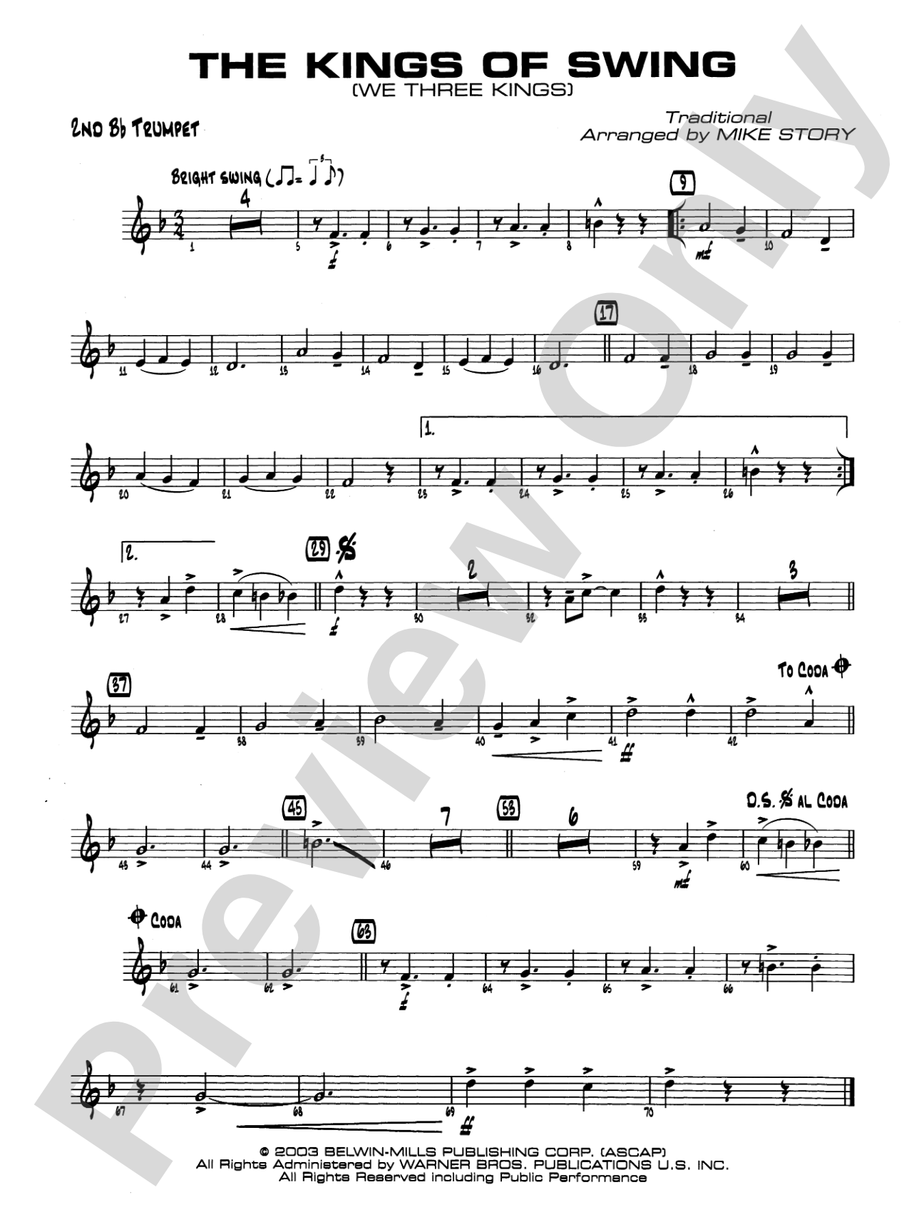 The Kings of Swing (We Three Kings): 2nd B-flat Trumpet