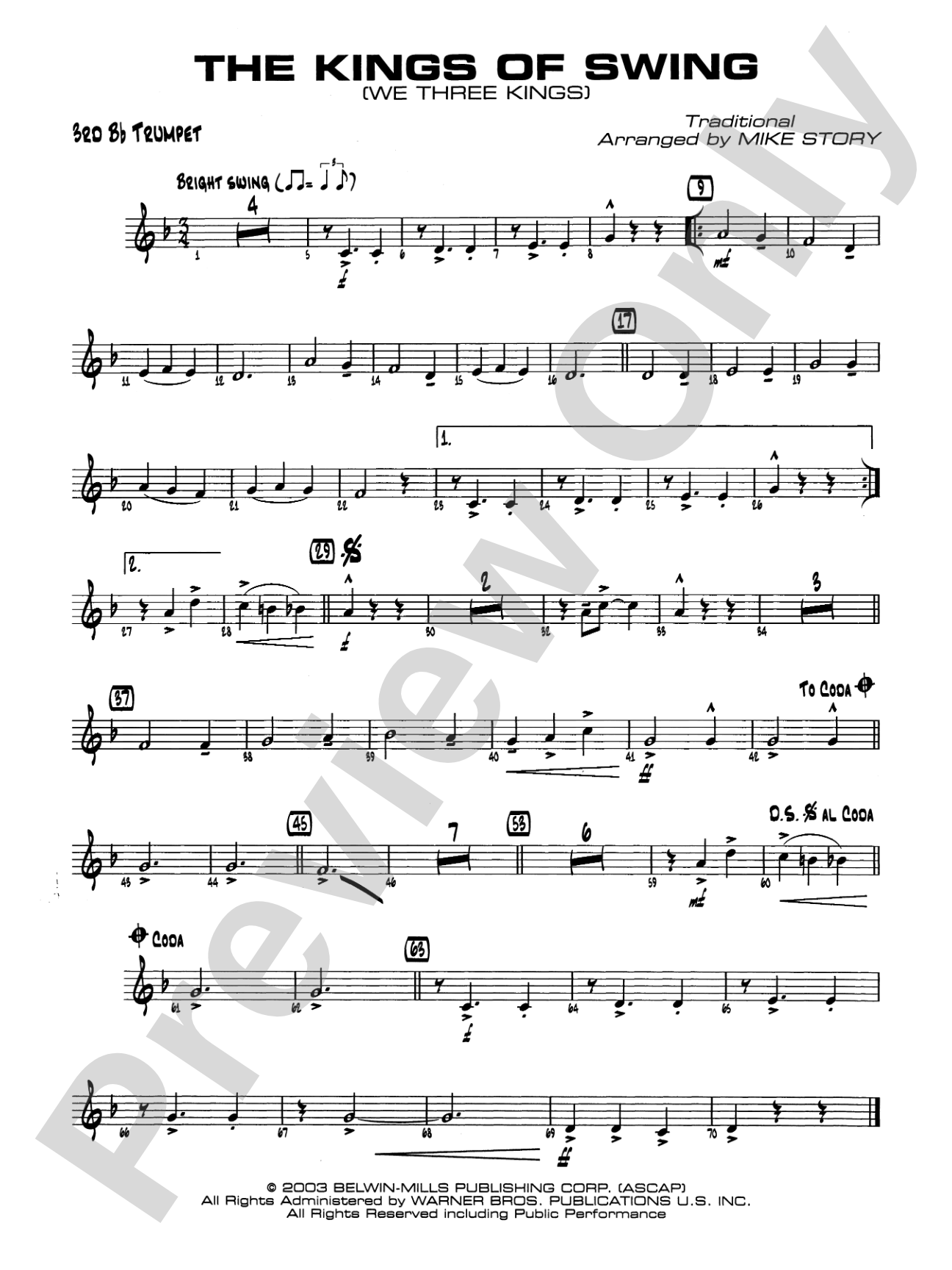 The Kings of Swing (We Three Kings): 3rd B-flat Trumpet