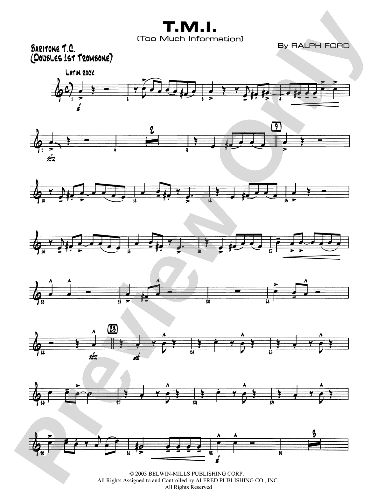 T.M.I. (Too Much Information): Baritone T.C.