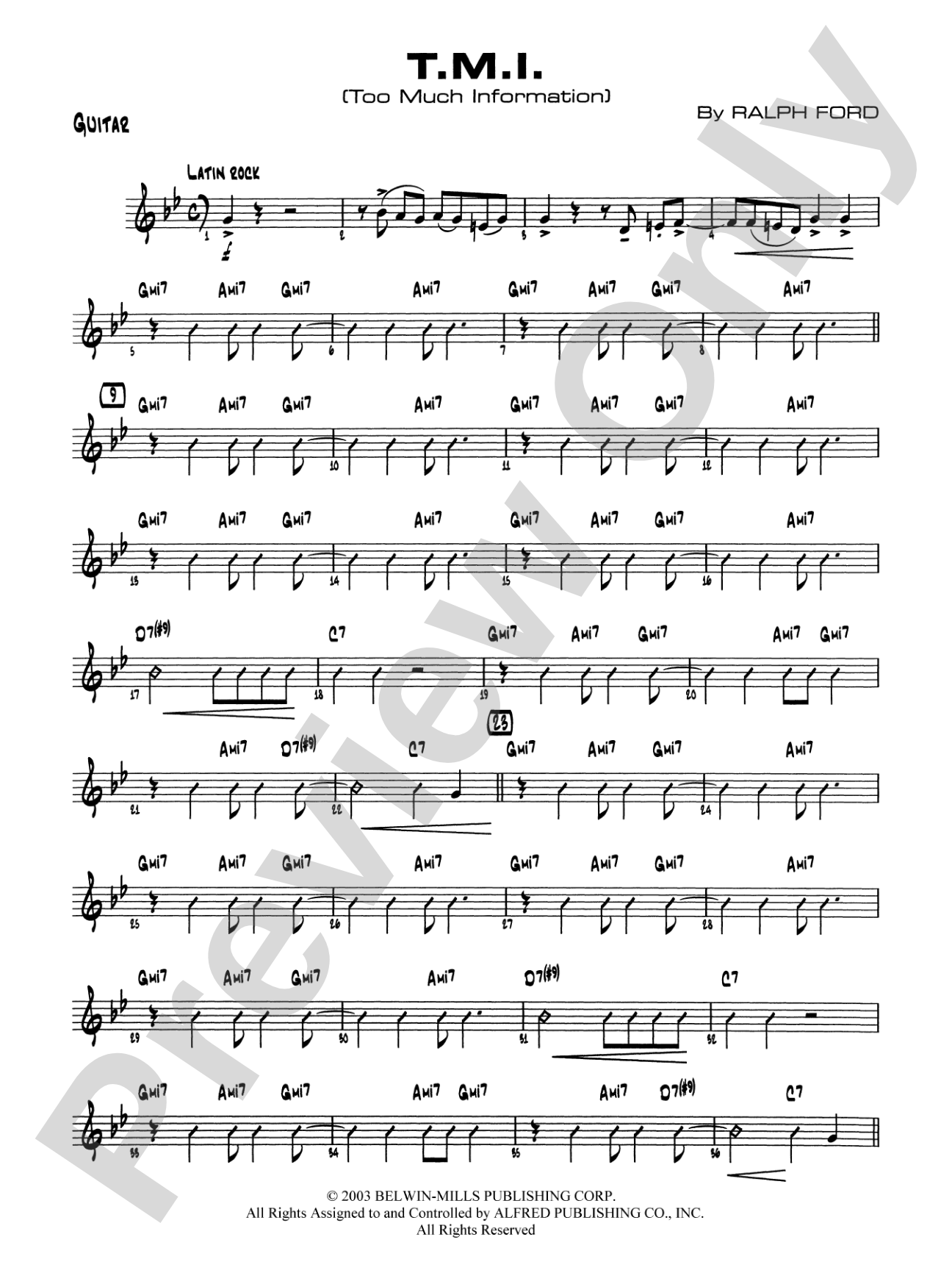 T.M.I. (Too Much Information): Guitar