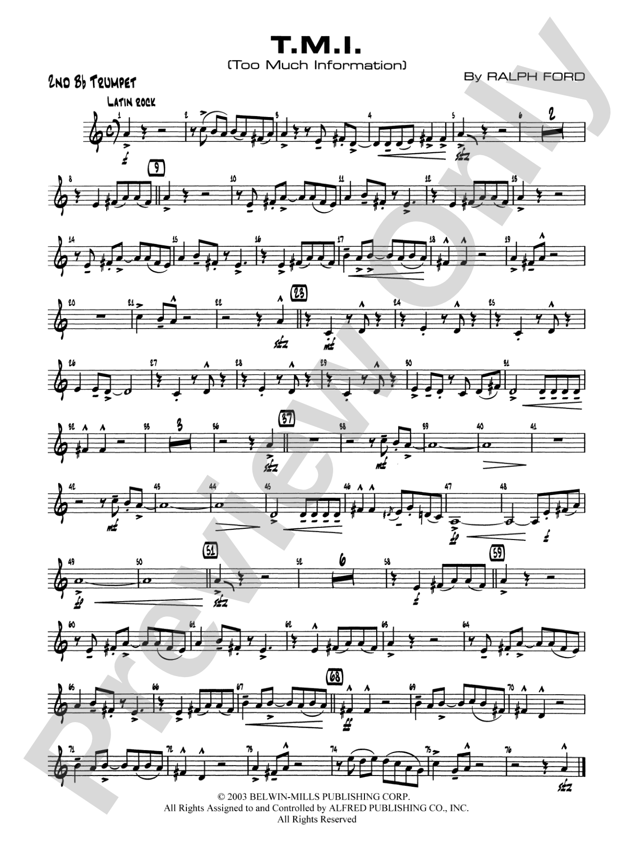 T.M.I. (Too Much Information): 2nd B-flat Trumpet