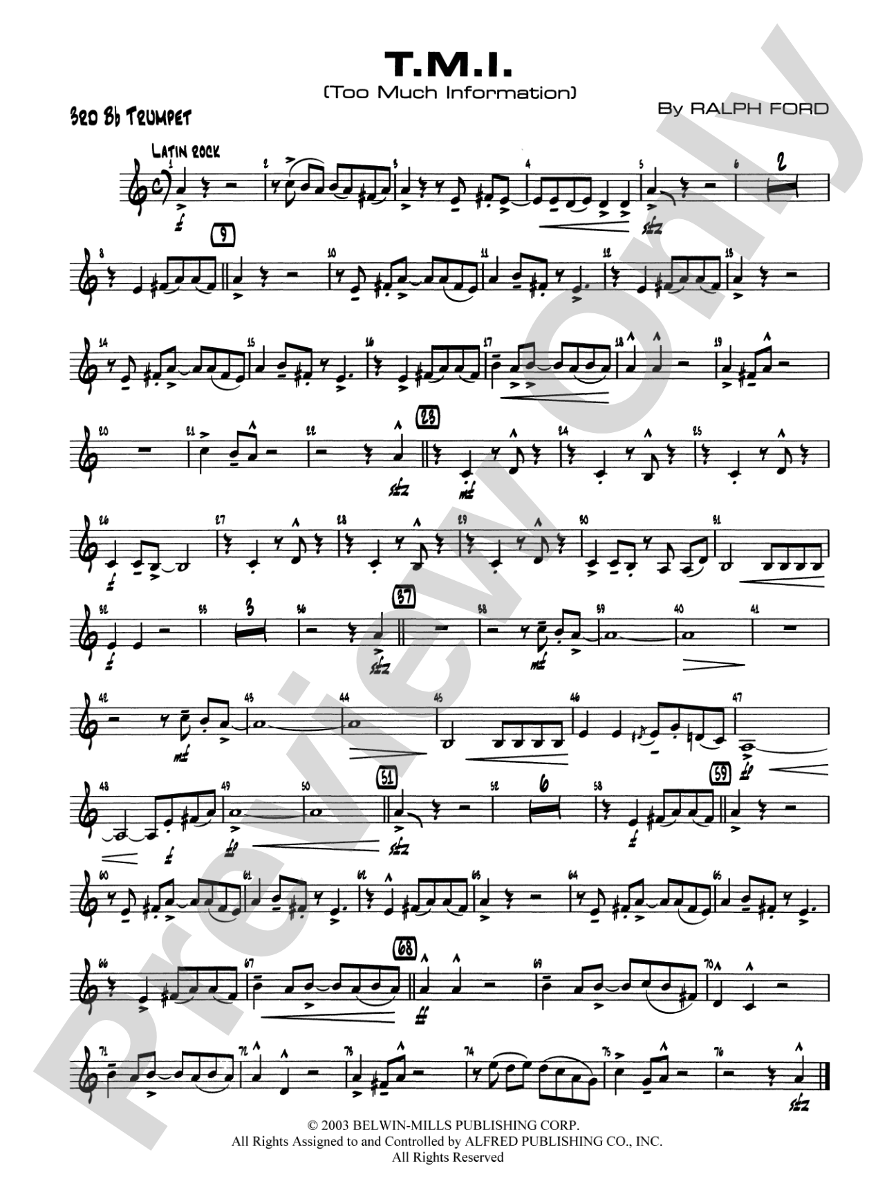 T.M.I. (Too Much Information): 3rd B-flat Trumpet
