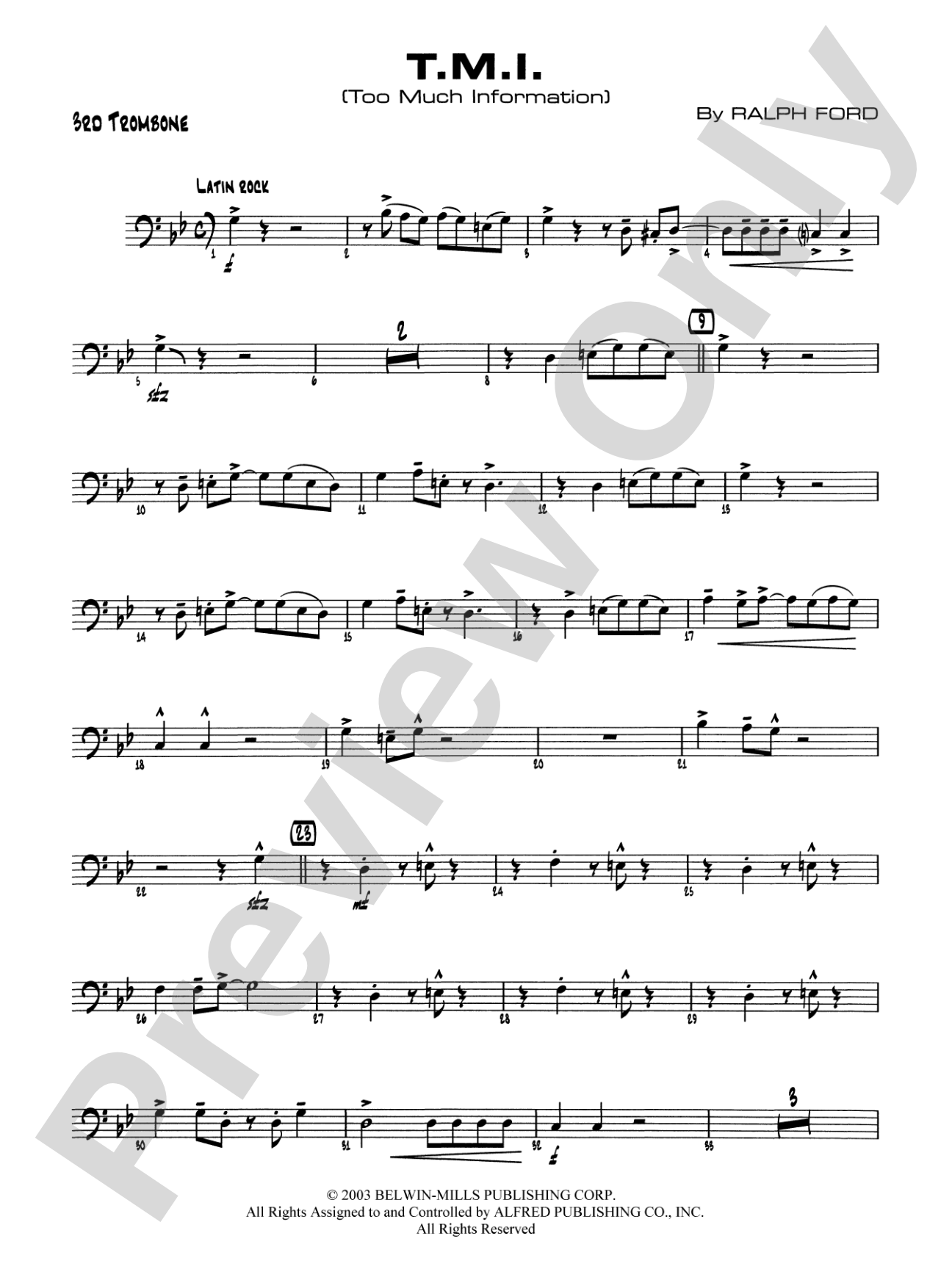 T.M.I. (Too Much Information): 3rd Trombone