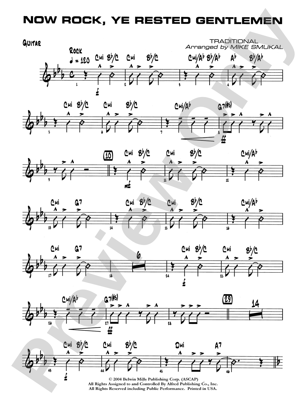 Now Rock, Ye Rested Gentlemen: Guitar