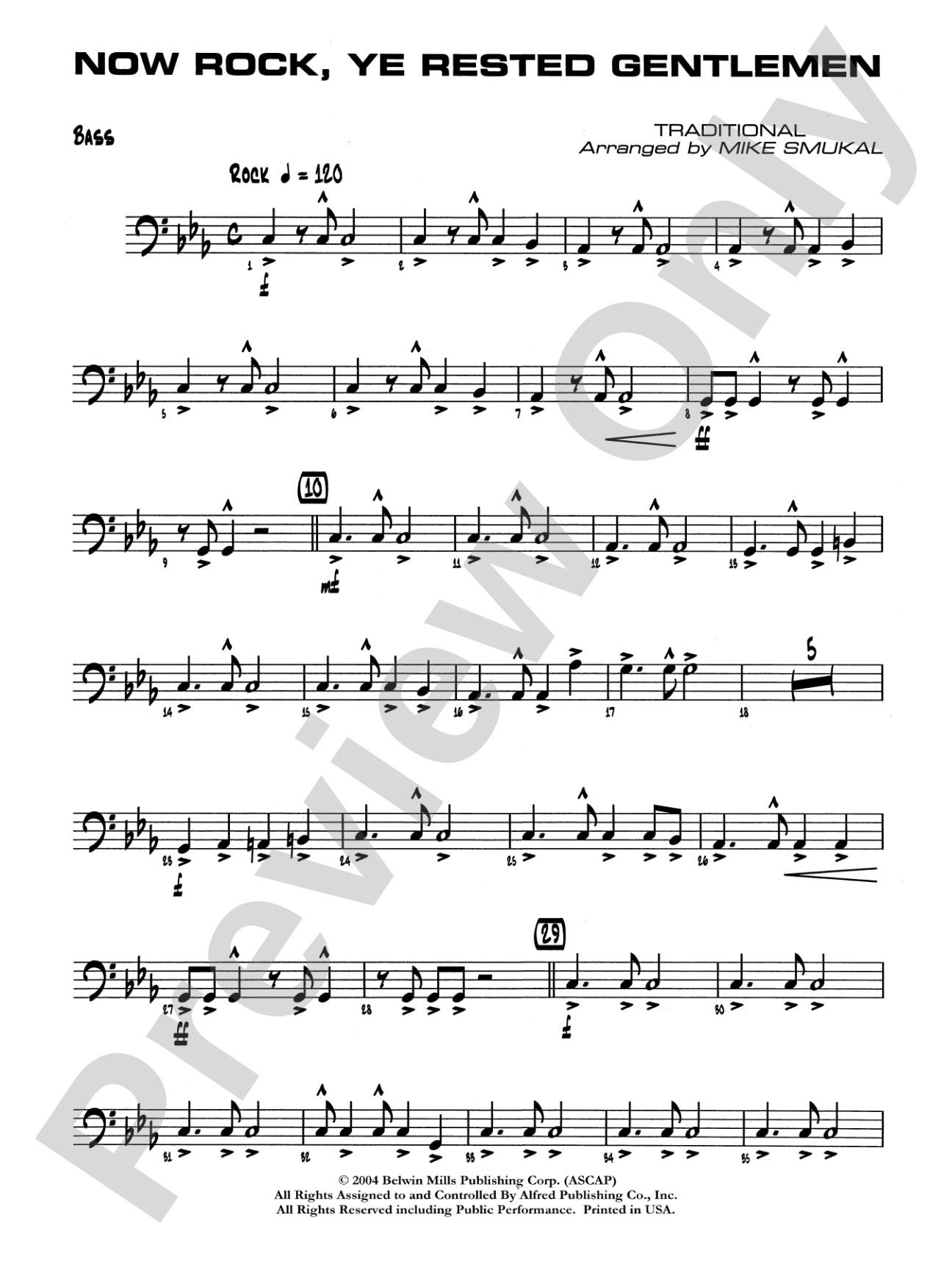 Now Rock, Ye Rested Gentlemen: String Bass