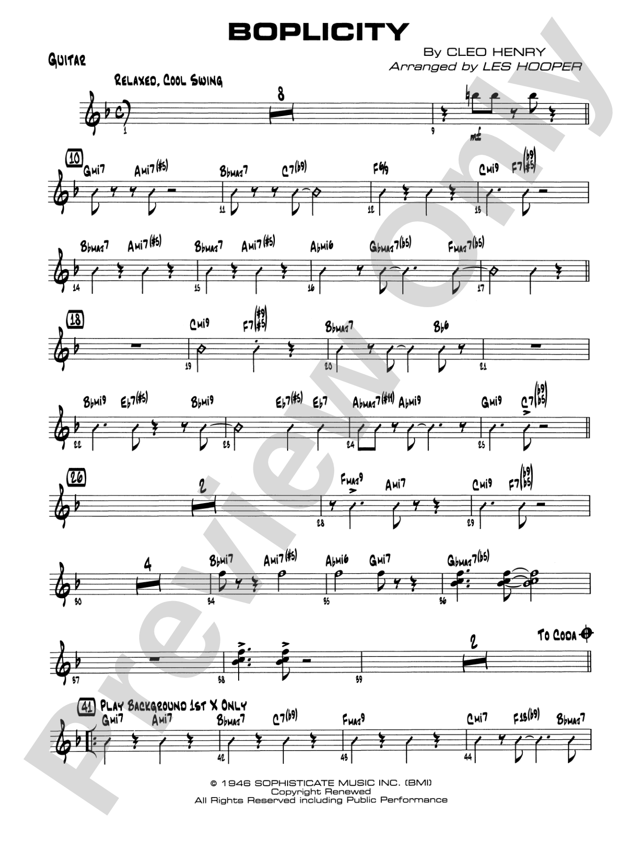 Boplicity: Guitar