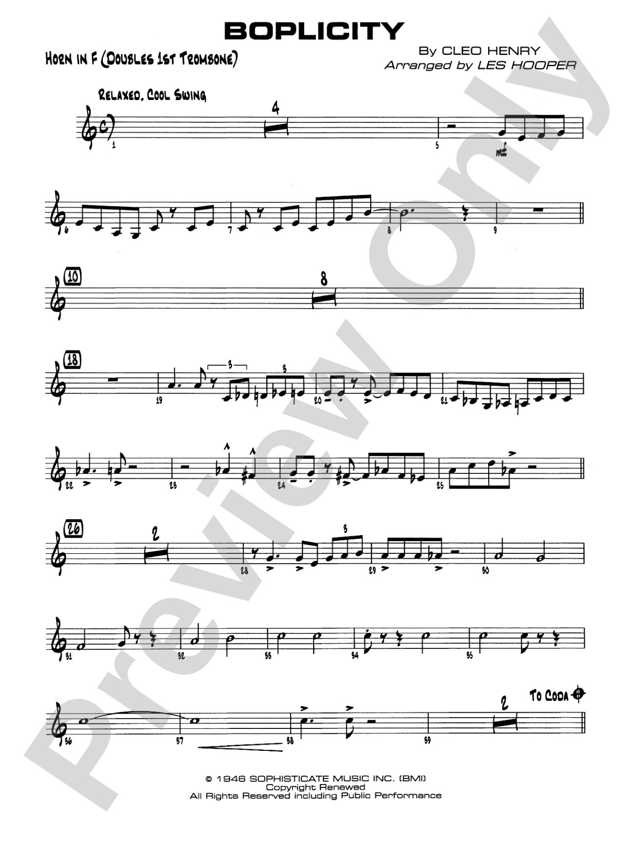 Boplicity: 1st F Horn