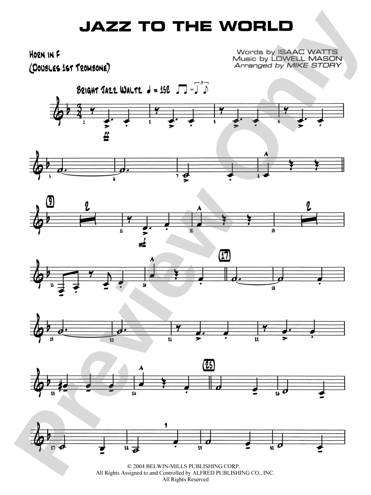 Jazz to the World: 1st F Horn