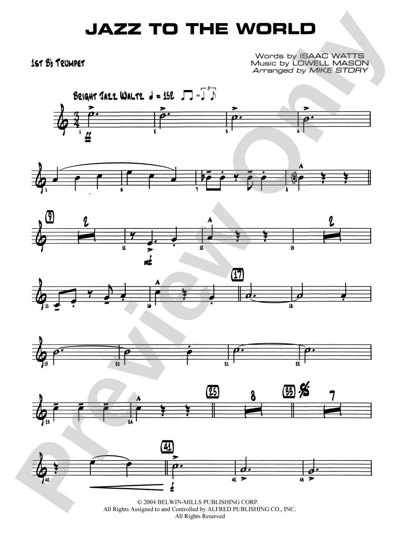 Jazz to the World: 1st B-flat Trumpet