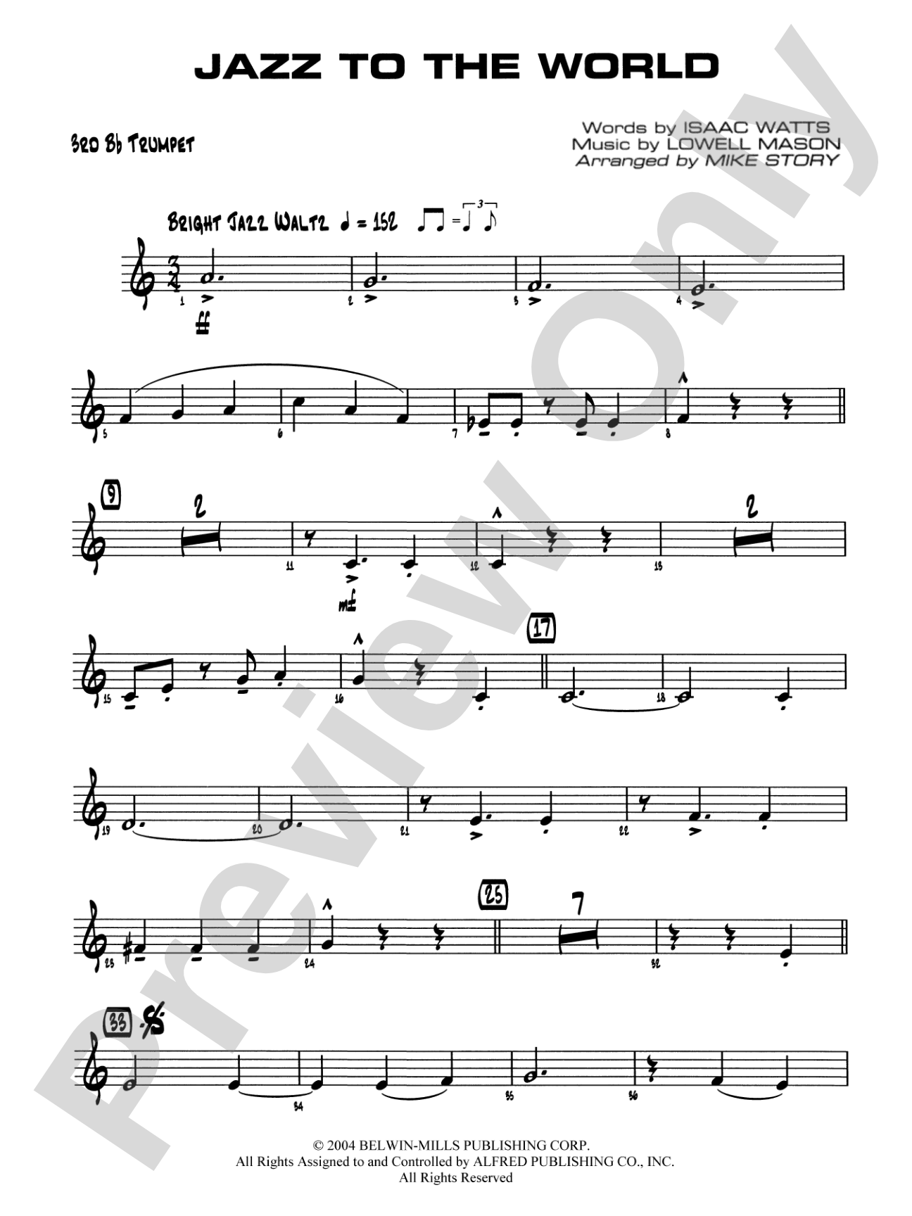 Jazz to the World: 3rd B-flat Trumpet