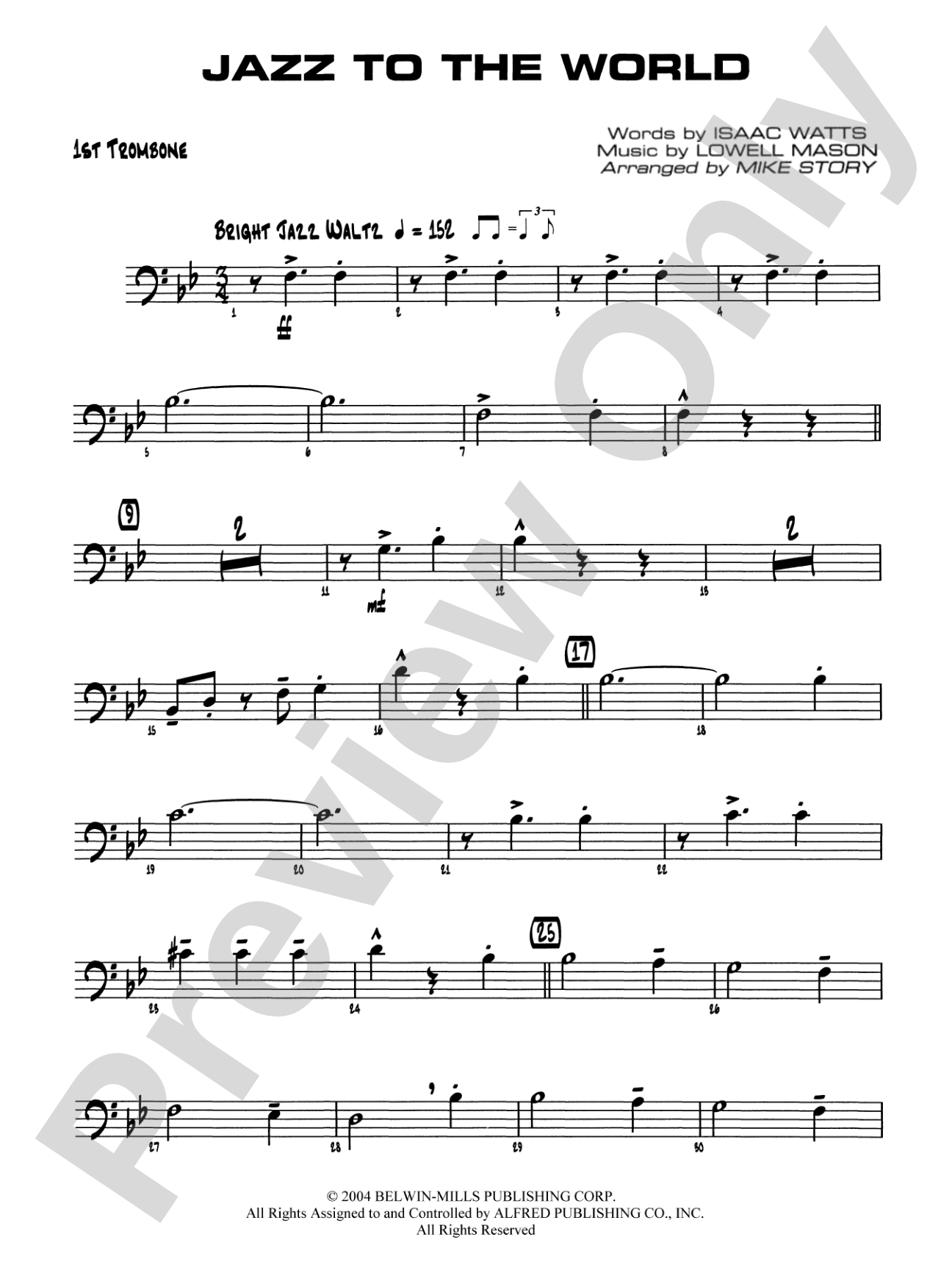 Jazz to the World: 1st Trombone